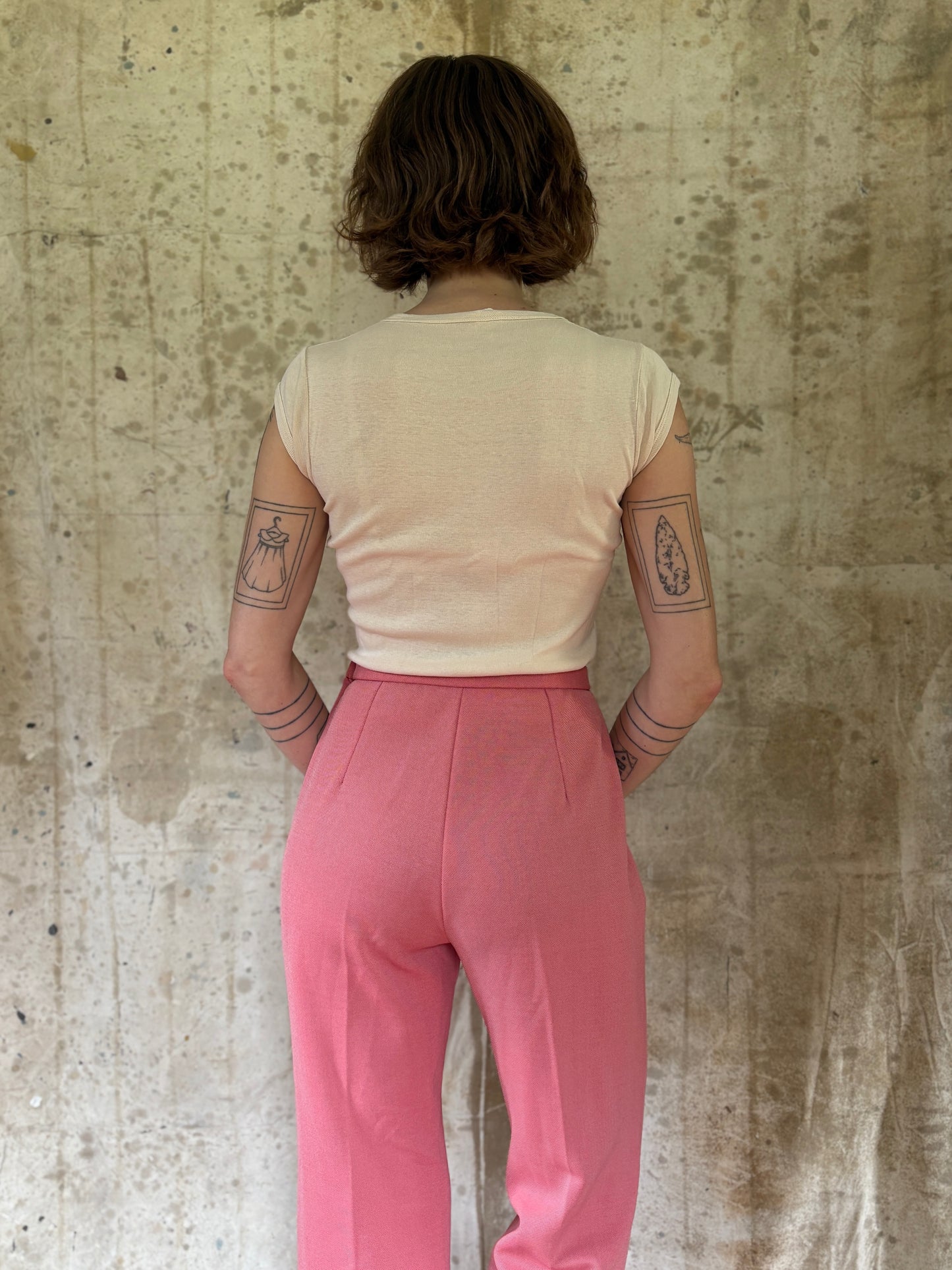 Vintage 70s Rosemary Hand Painted French Cut Tee