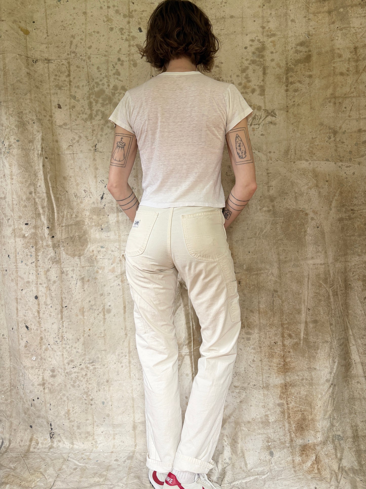 Vintage 70s Ecru Lee Painter Pants