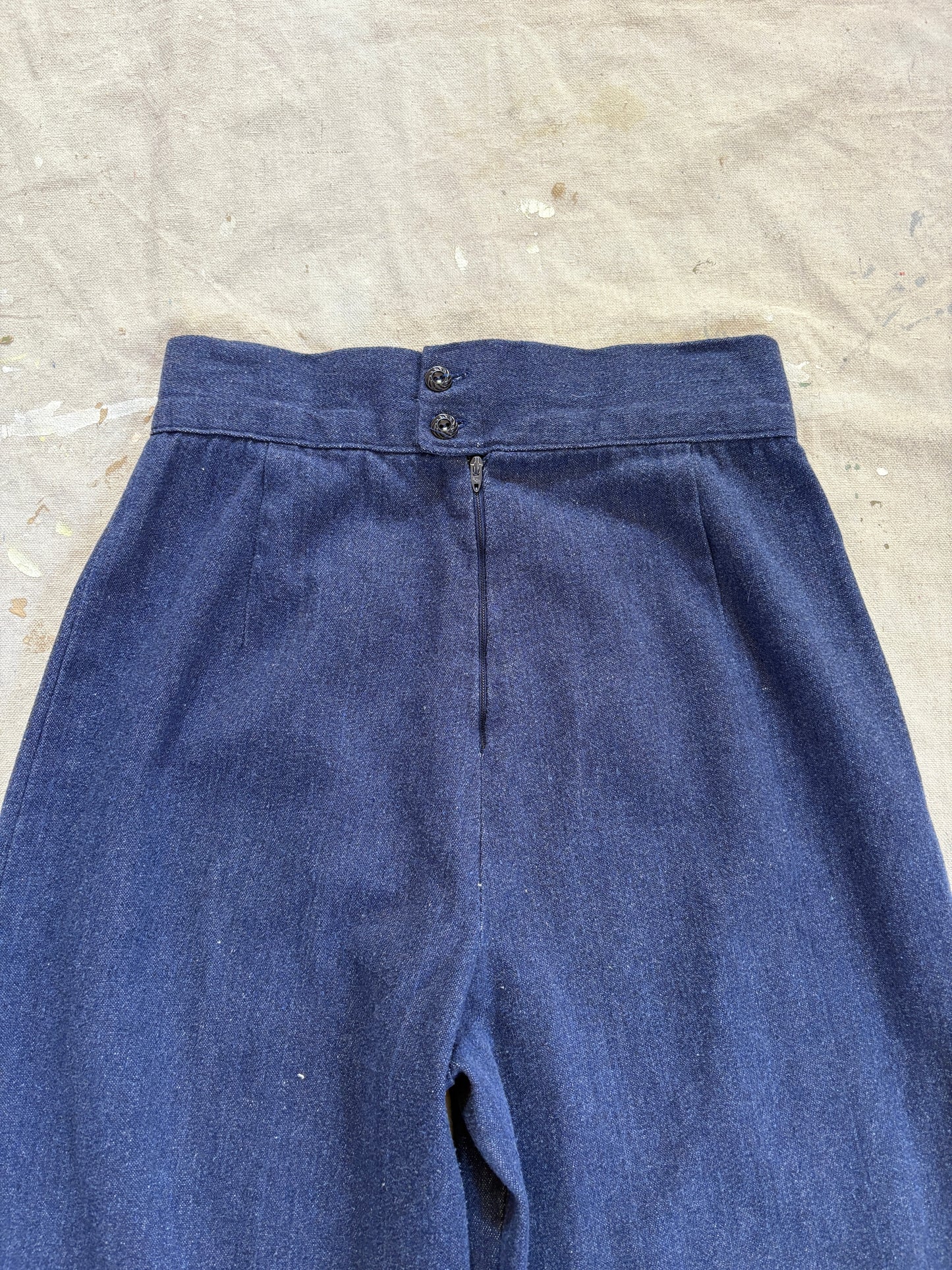 Vintage 70s/80s Handmade Denim Jacket Wide Leg Pant Set