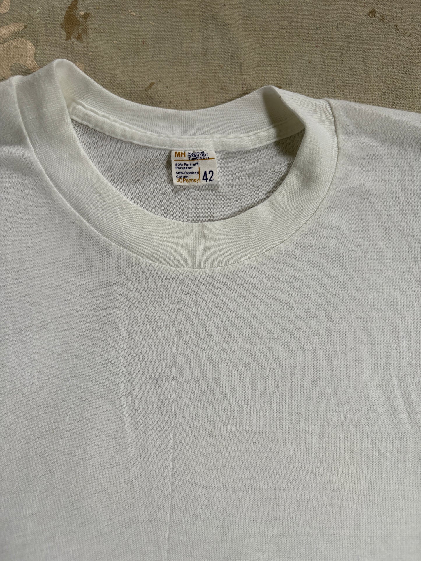 Vintage 80s JcPenney Blank White Tee