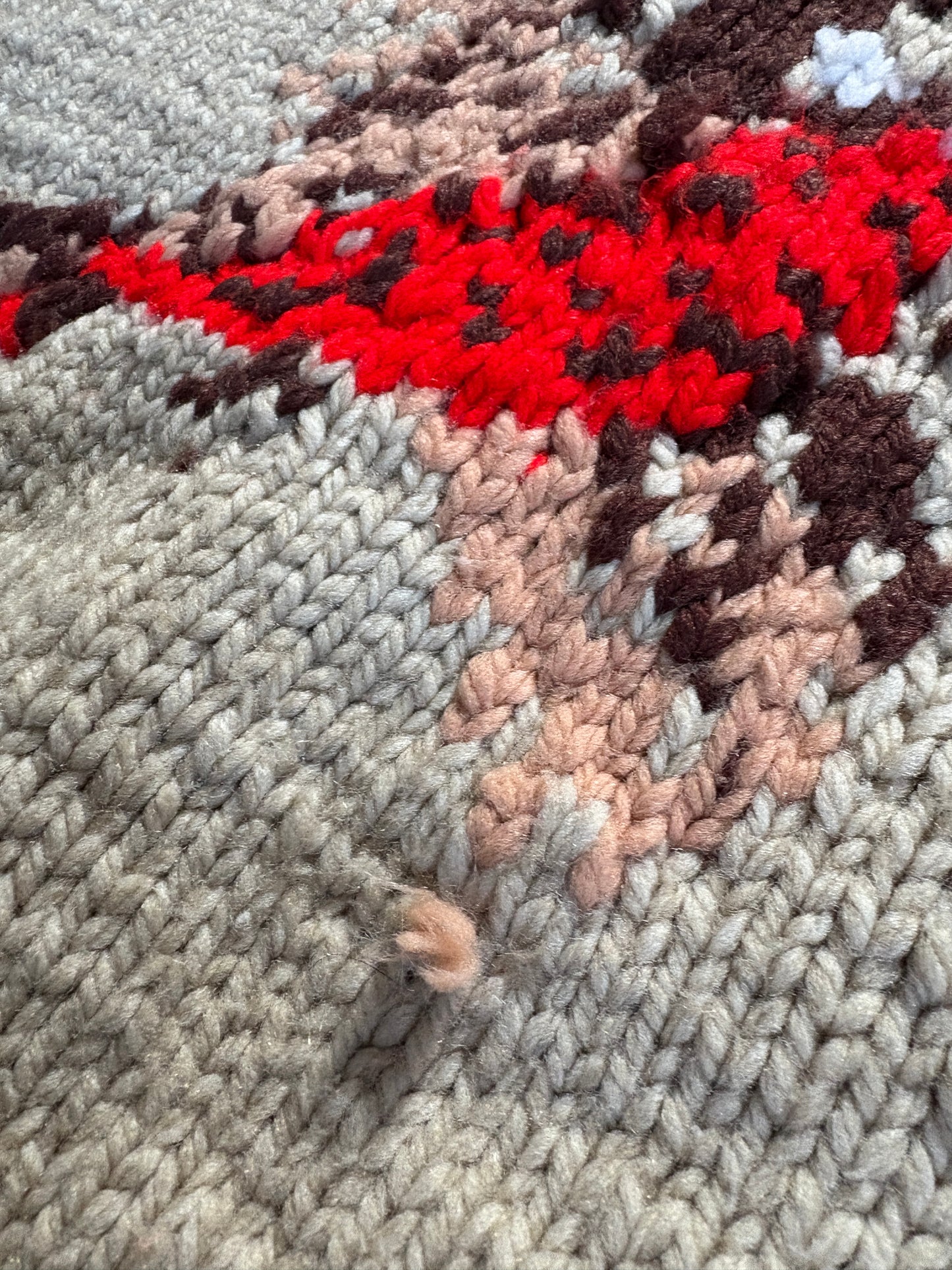 70s Hand Knit Mary Maxim “The Pheasant Hunt” Sweater