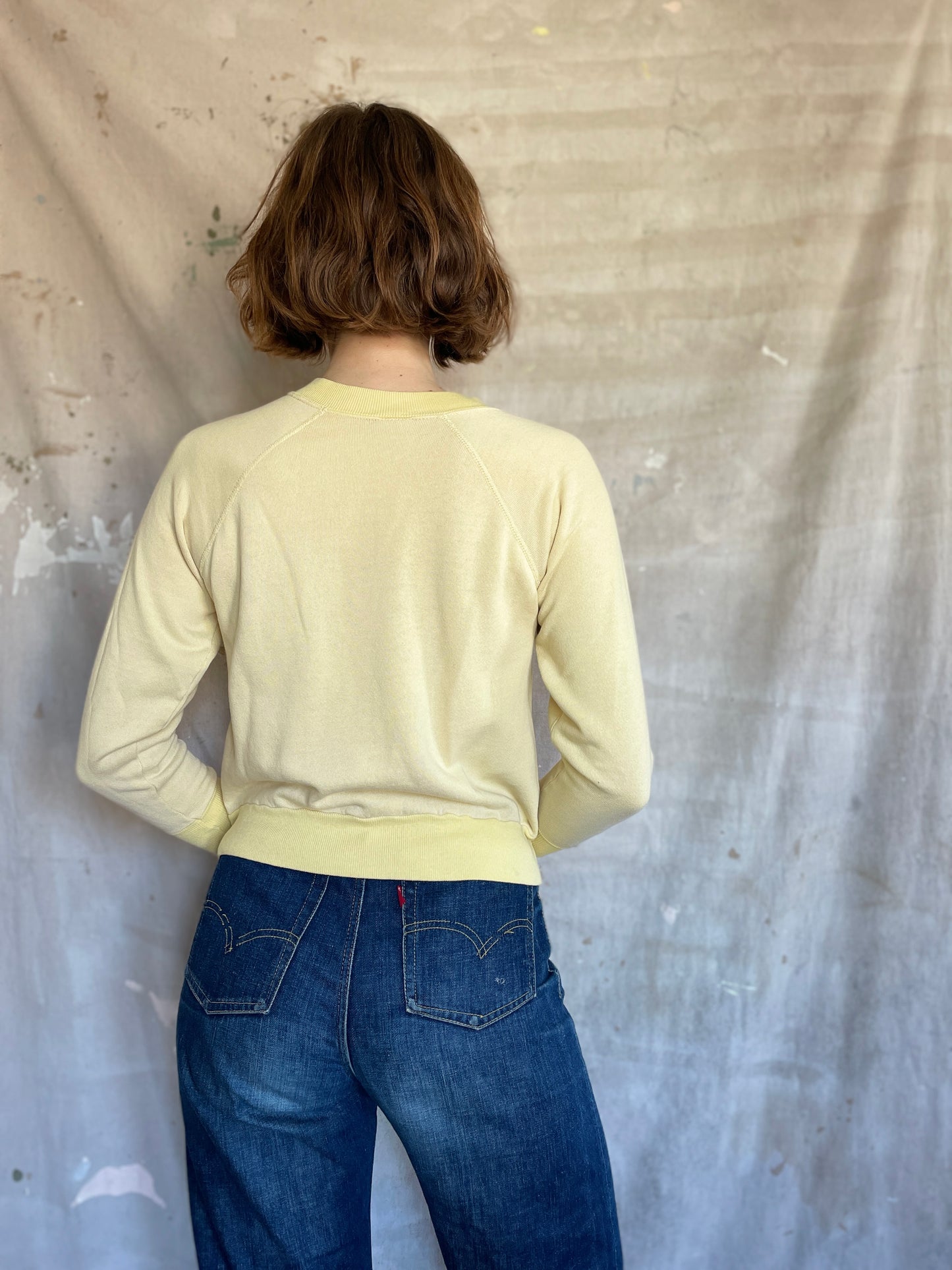 80s Blank Yellow Sweatshirt