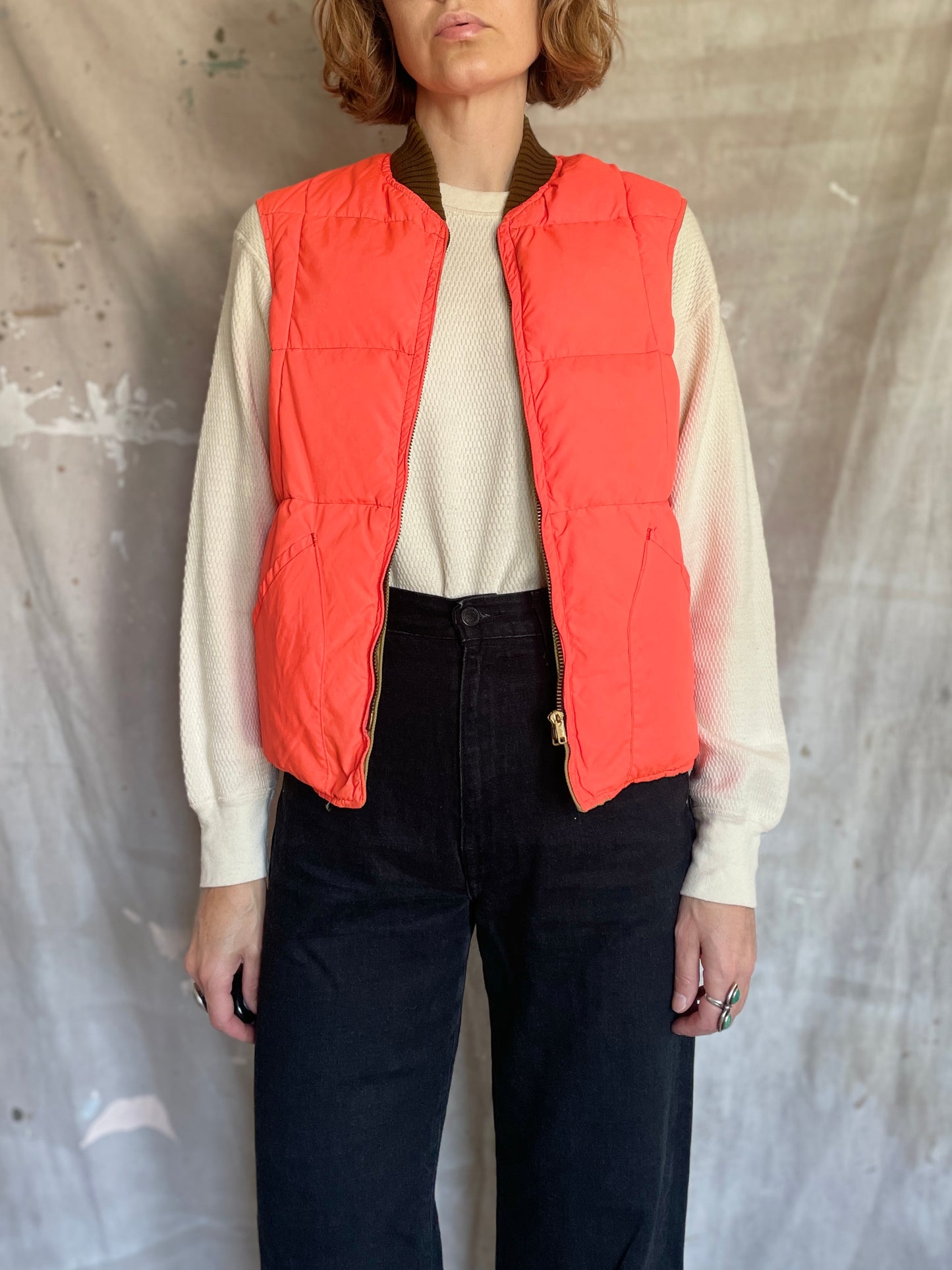 70s Reversible Hunting Puffer Vest