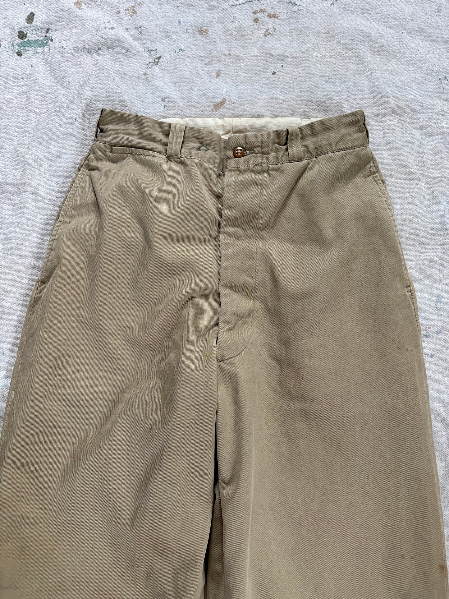 50s Military Khaki Trousers
