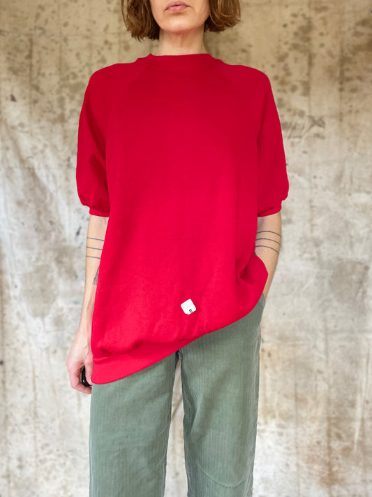 Vintage 80s Deadstock Blank Red Sweatshirt