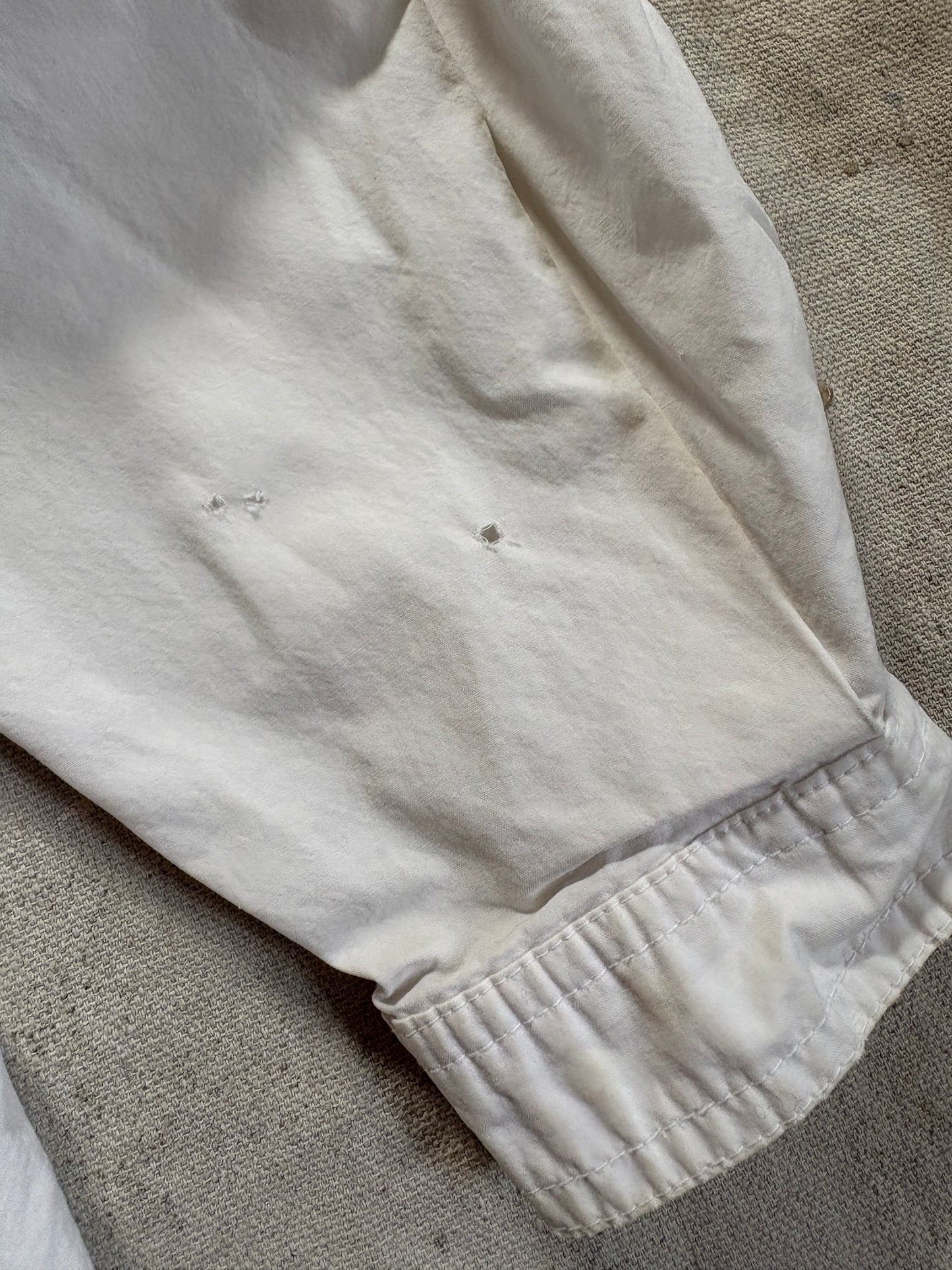 90s LL Bean White Cotton Wind Breaker Jacket