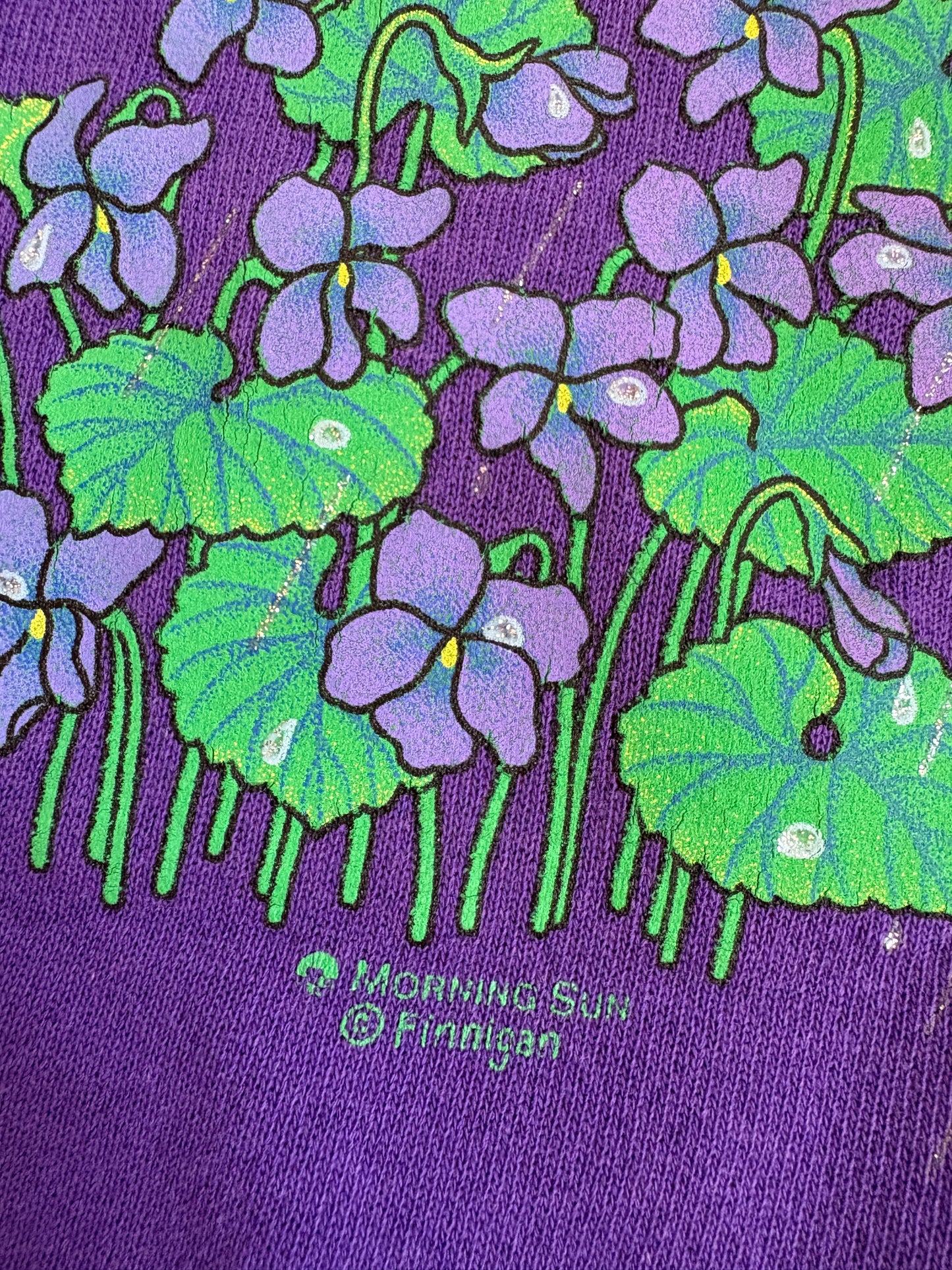 Vintage 80s/90s Violet Flower Sweatshirt