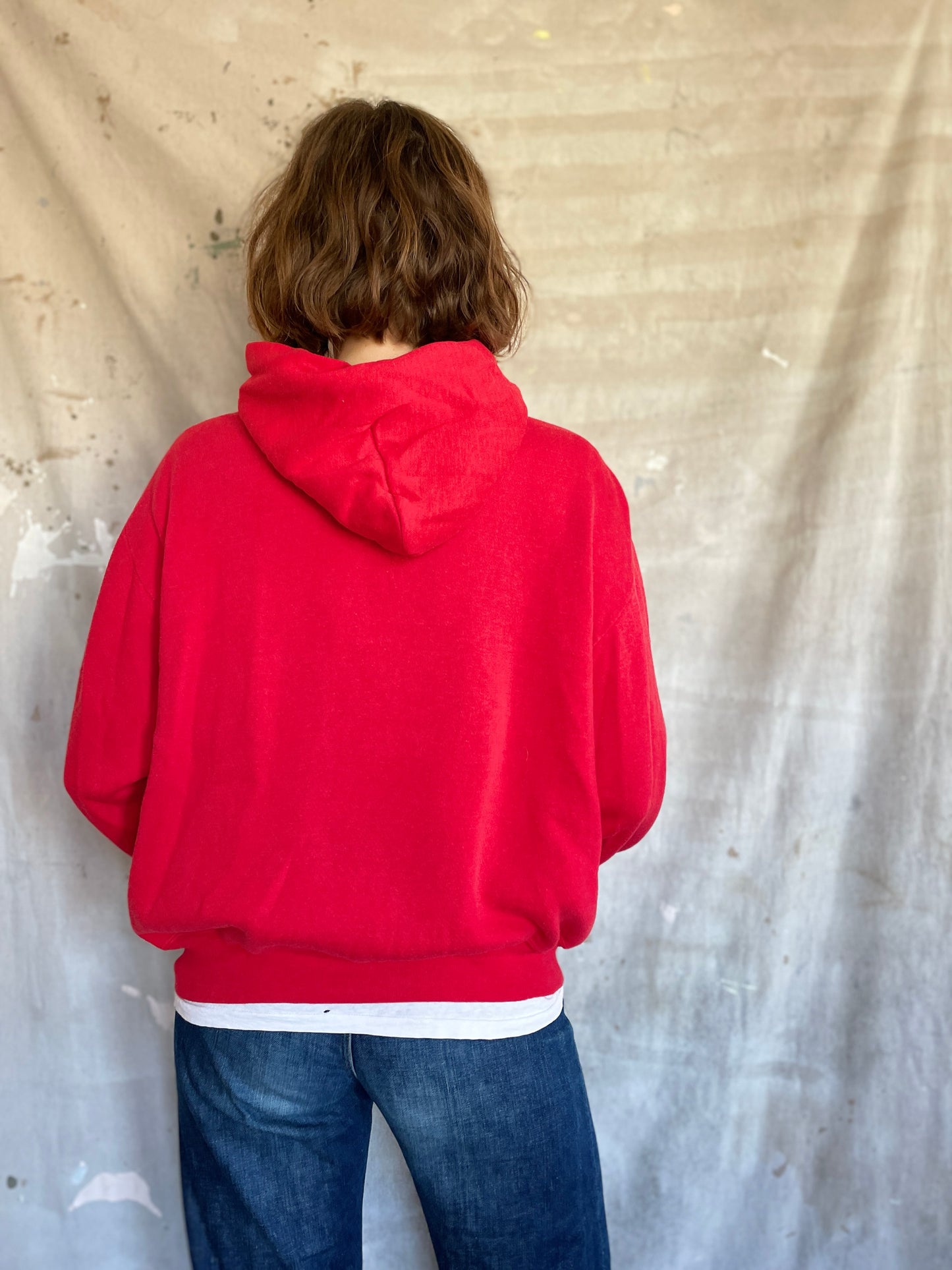 80s Blank Red Hoodie