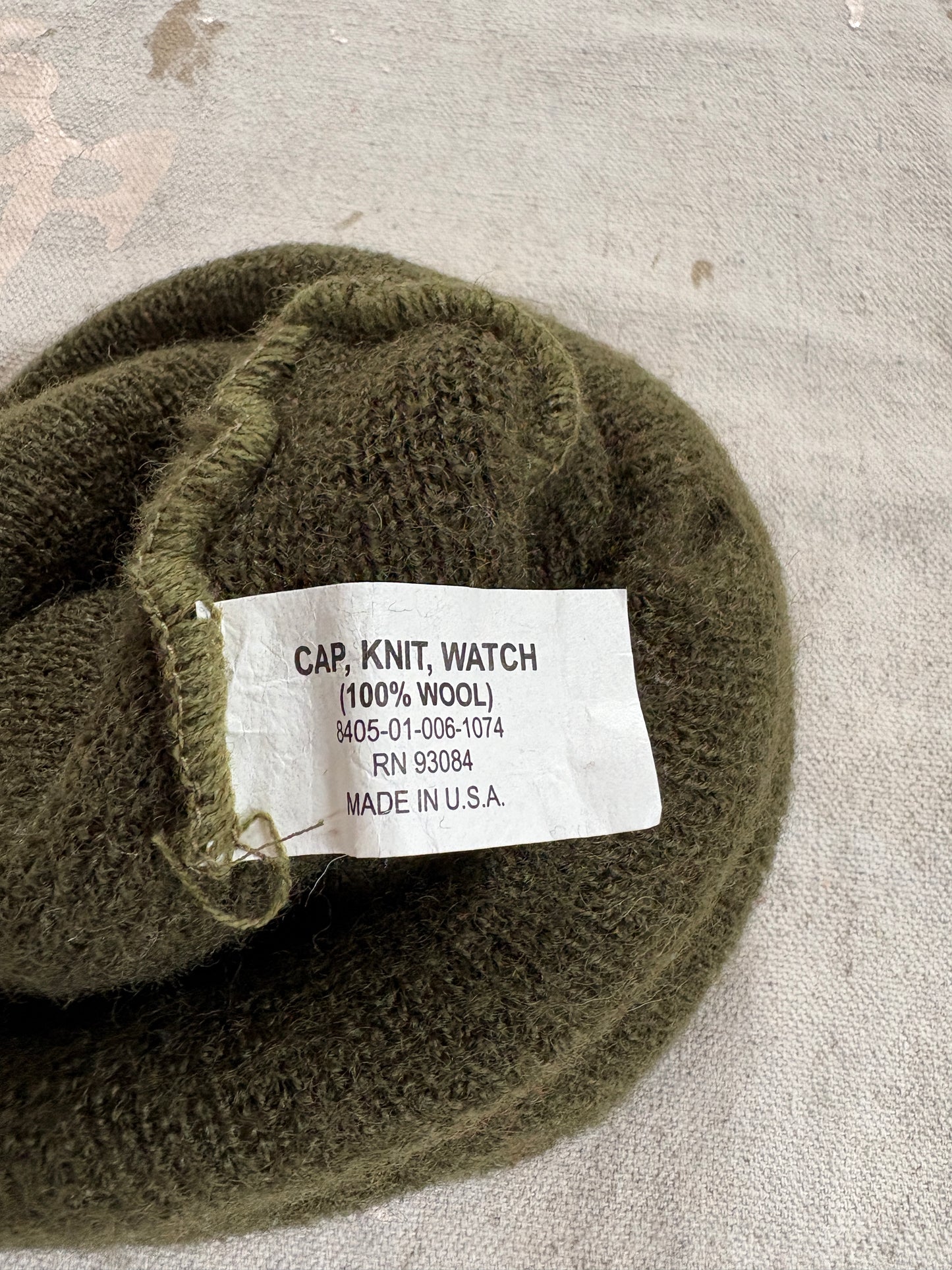 80s Olive Drab Knit Watch Cap