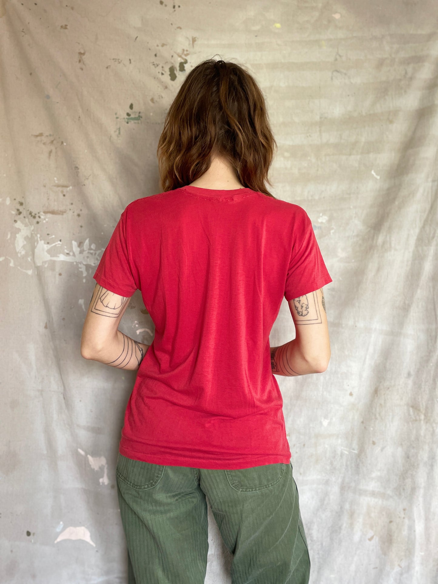 80s Blank Red Pocket Tee
