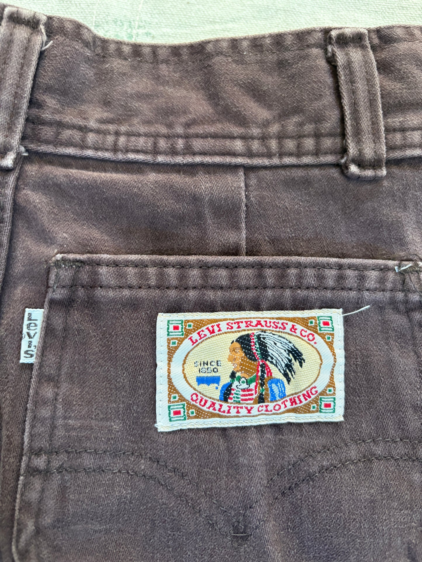 Vintage 70s Brown Levi’s Wide Leg Bells