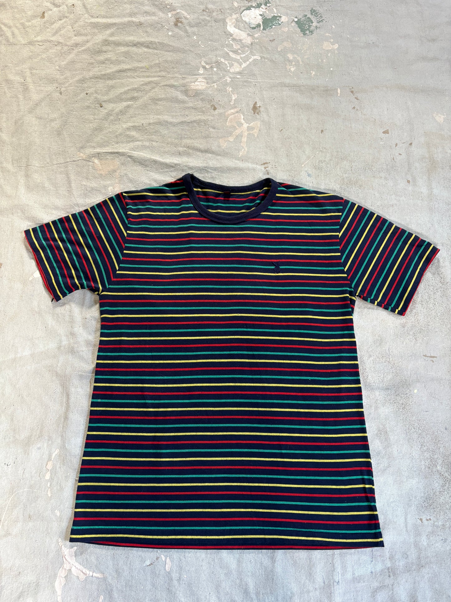 Vintage 80s Playboy Rainbow Striped Tee