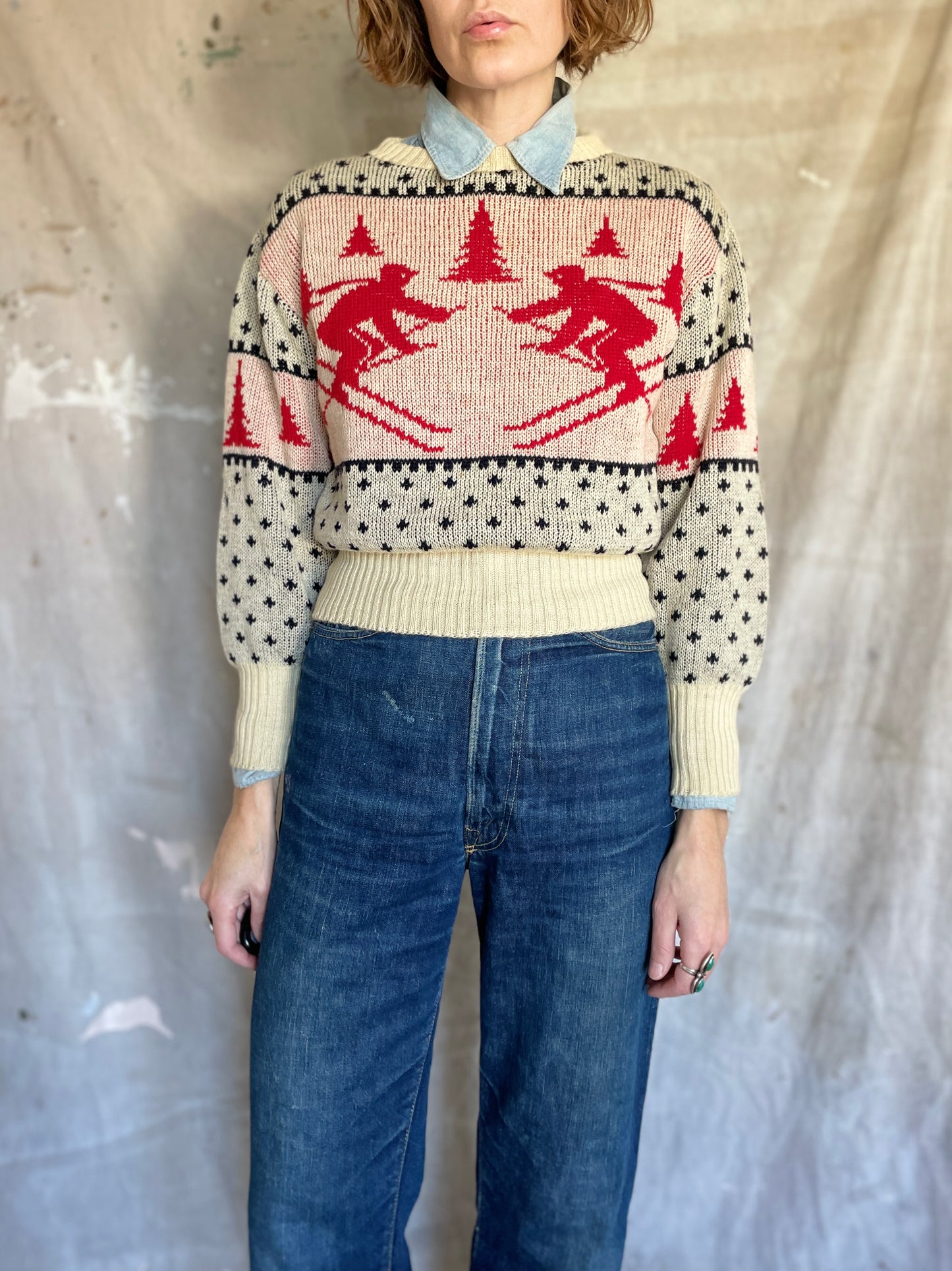 40s/50s Skier Sweater