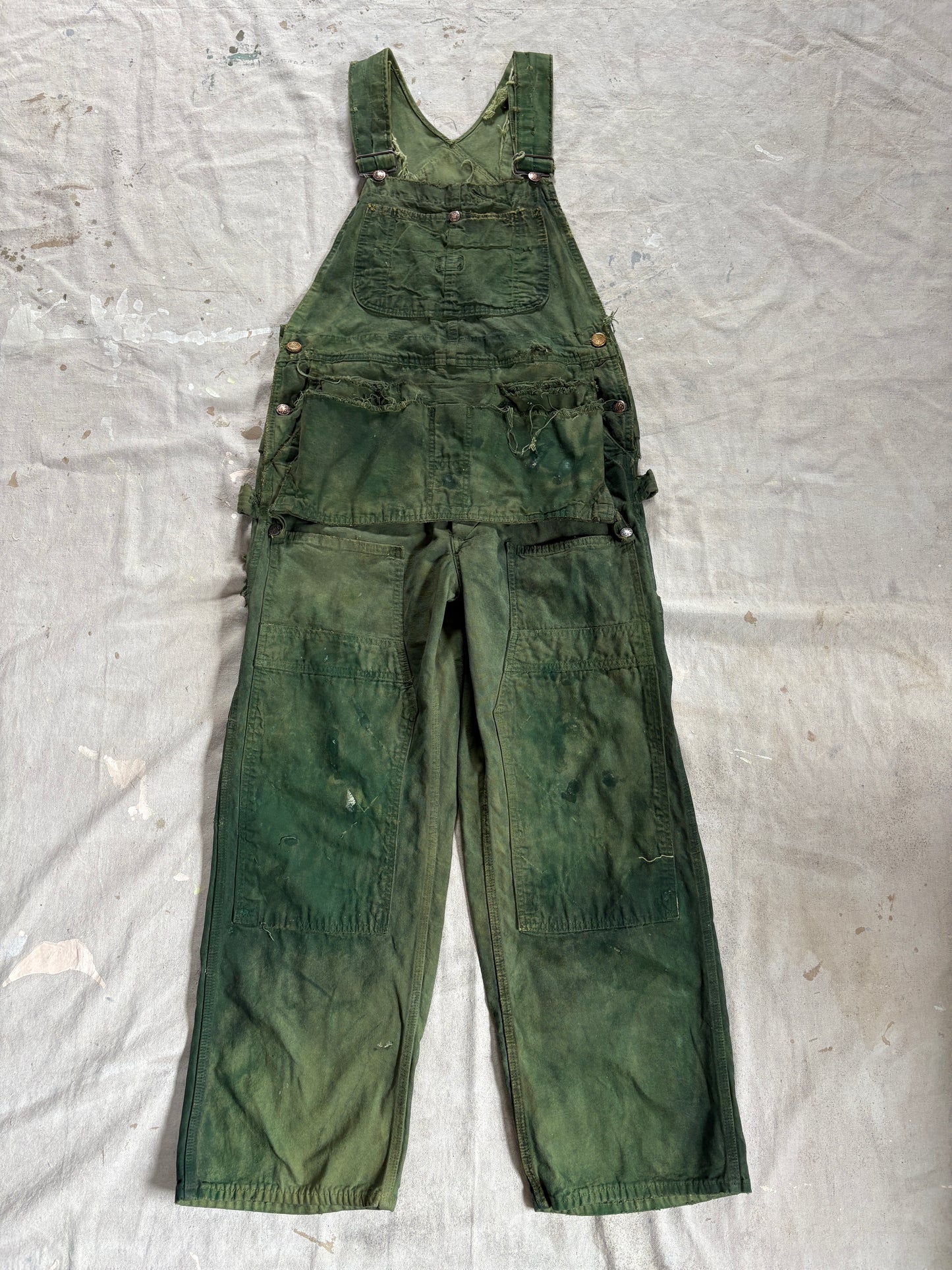 Vintage 70s Green Apron Front Big Mac Overalls