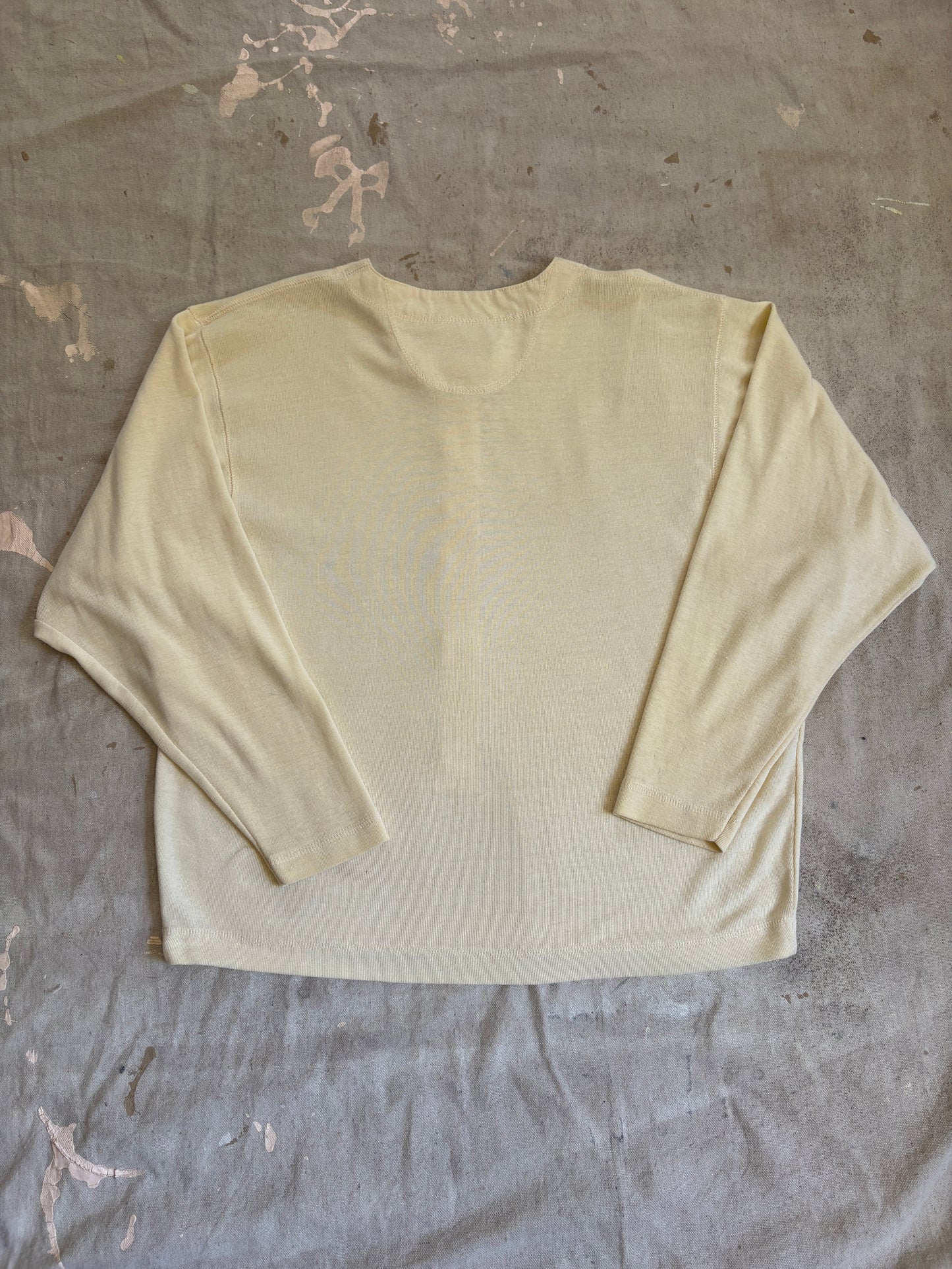 80s Ecru Henley Shirt