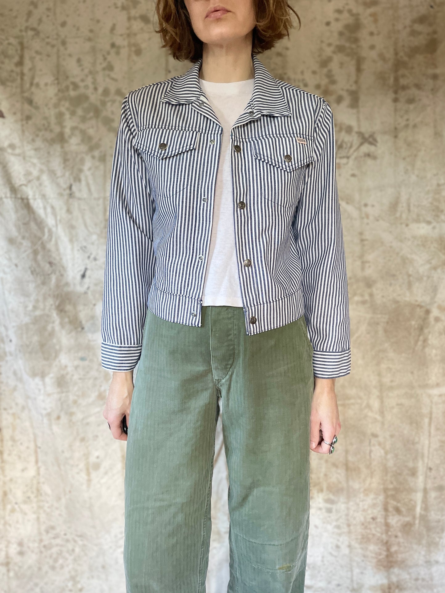 70s/80s Express Stripe Jean Jacket