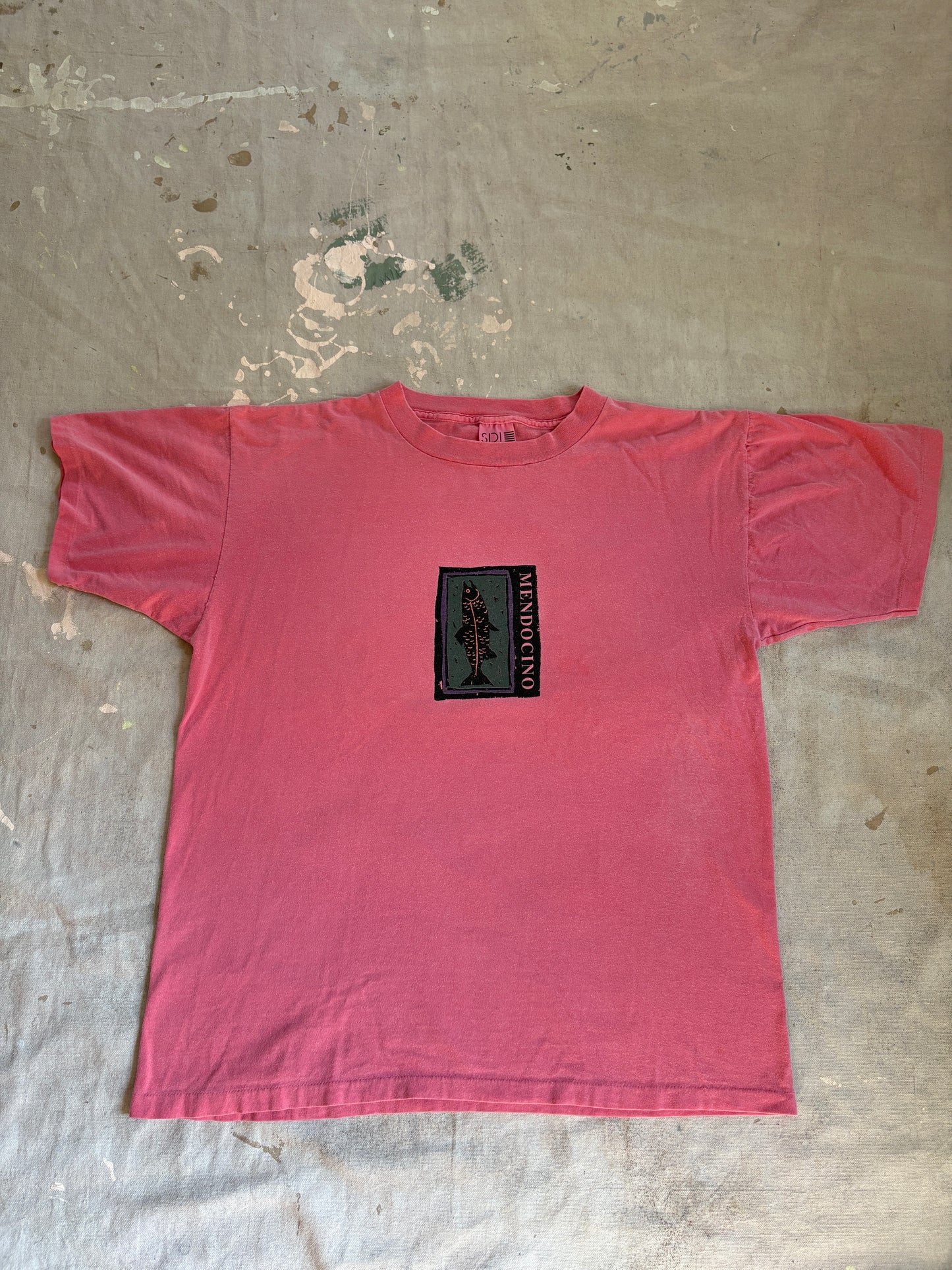 Vintage 90s Mendocino Fish Tee