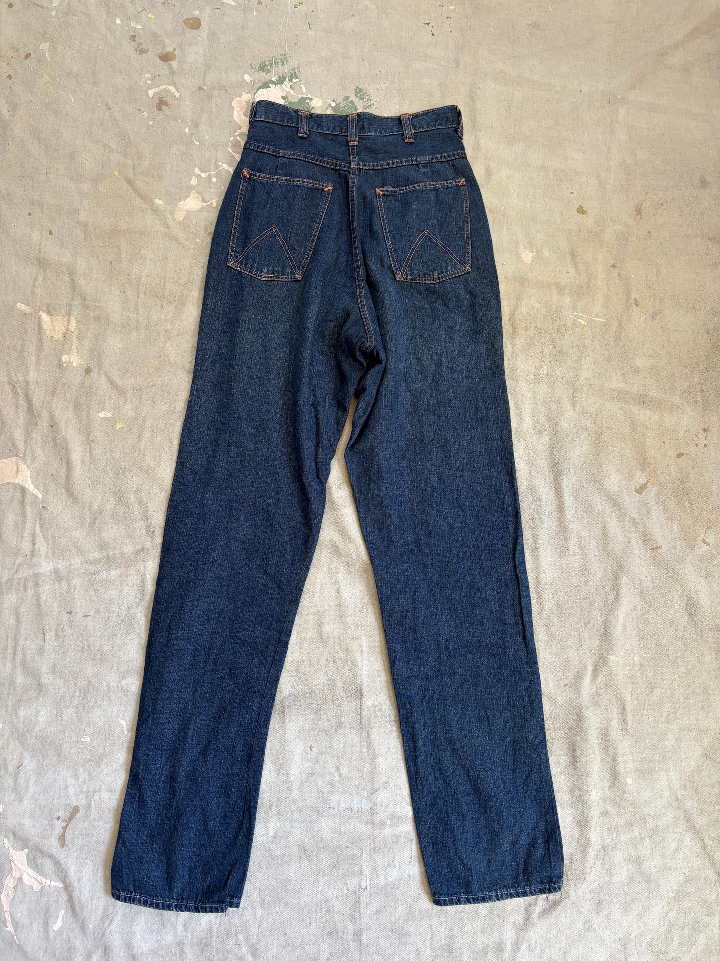 50s Blue Gem Side Zip Jeans