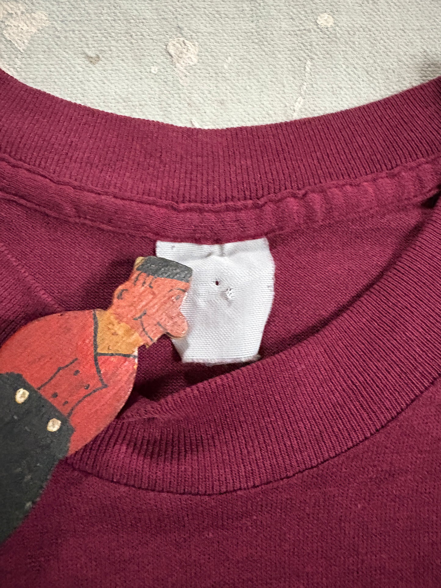 80s Blank Maroon Pocket Tee