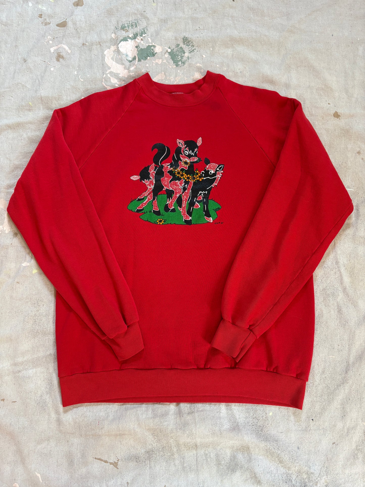 80s Deer Family Sweatshirt