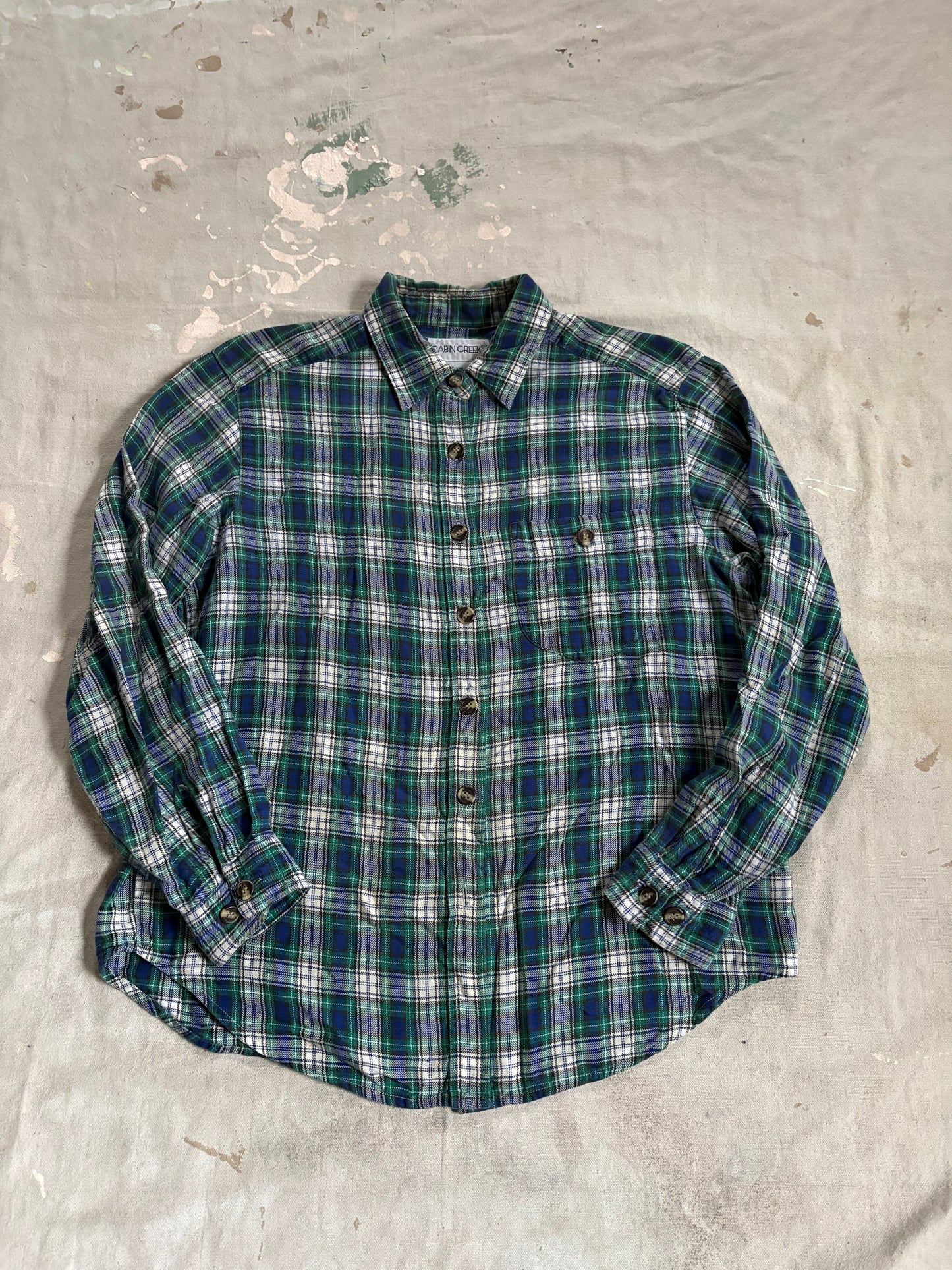 Vintage 90s Plaid Cotton Flannel