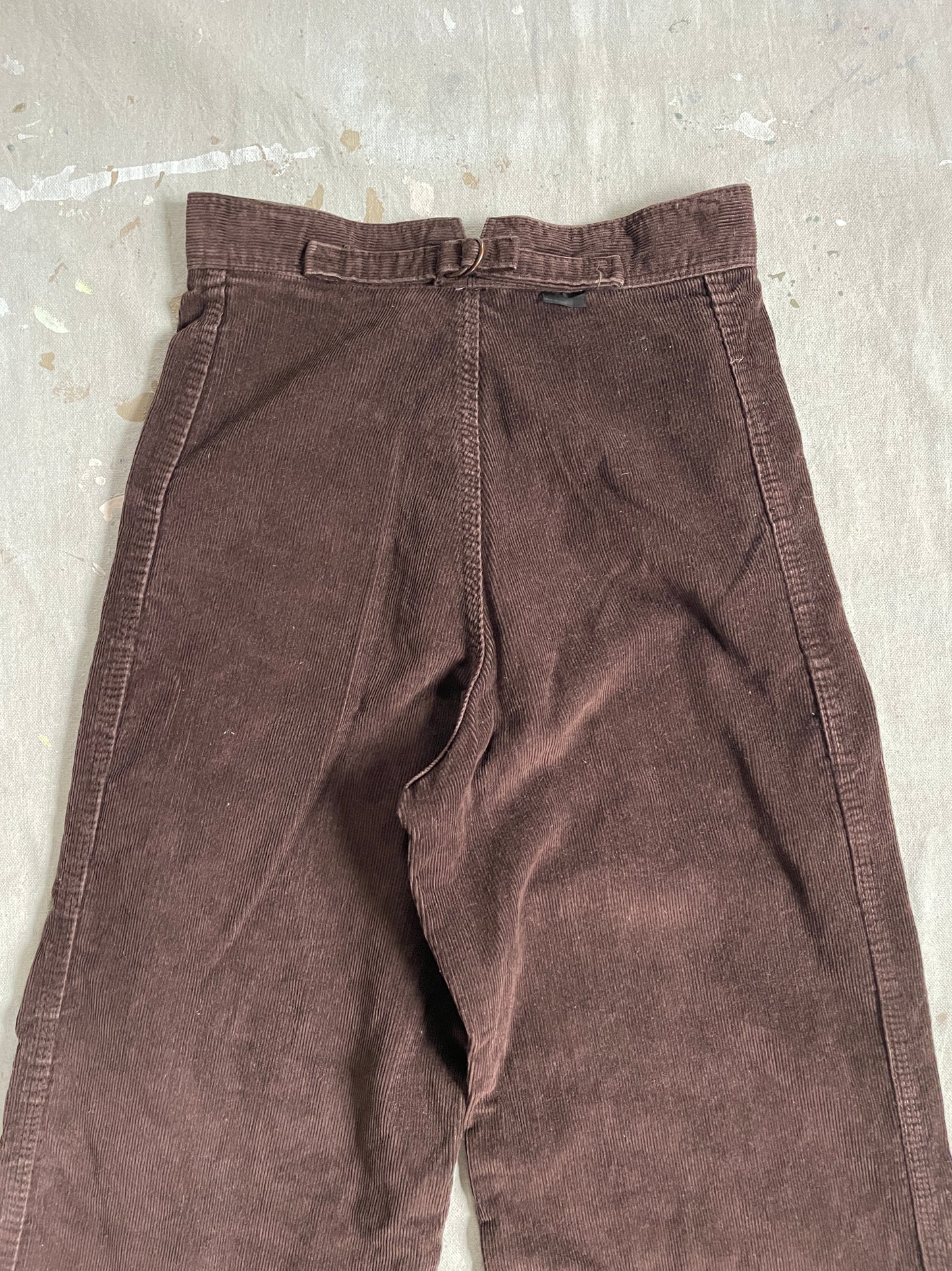 70s Wrangler Brown Wide Leg Corduroy Pants