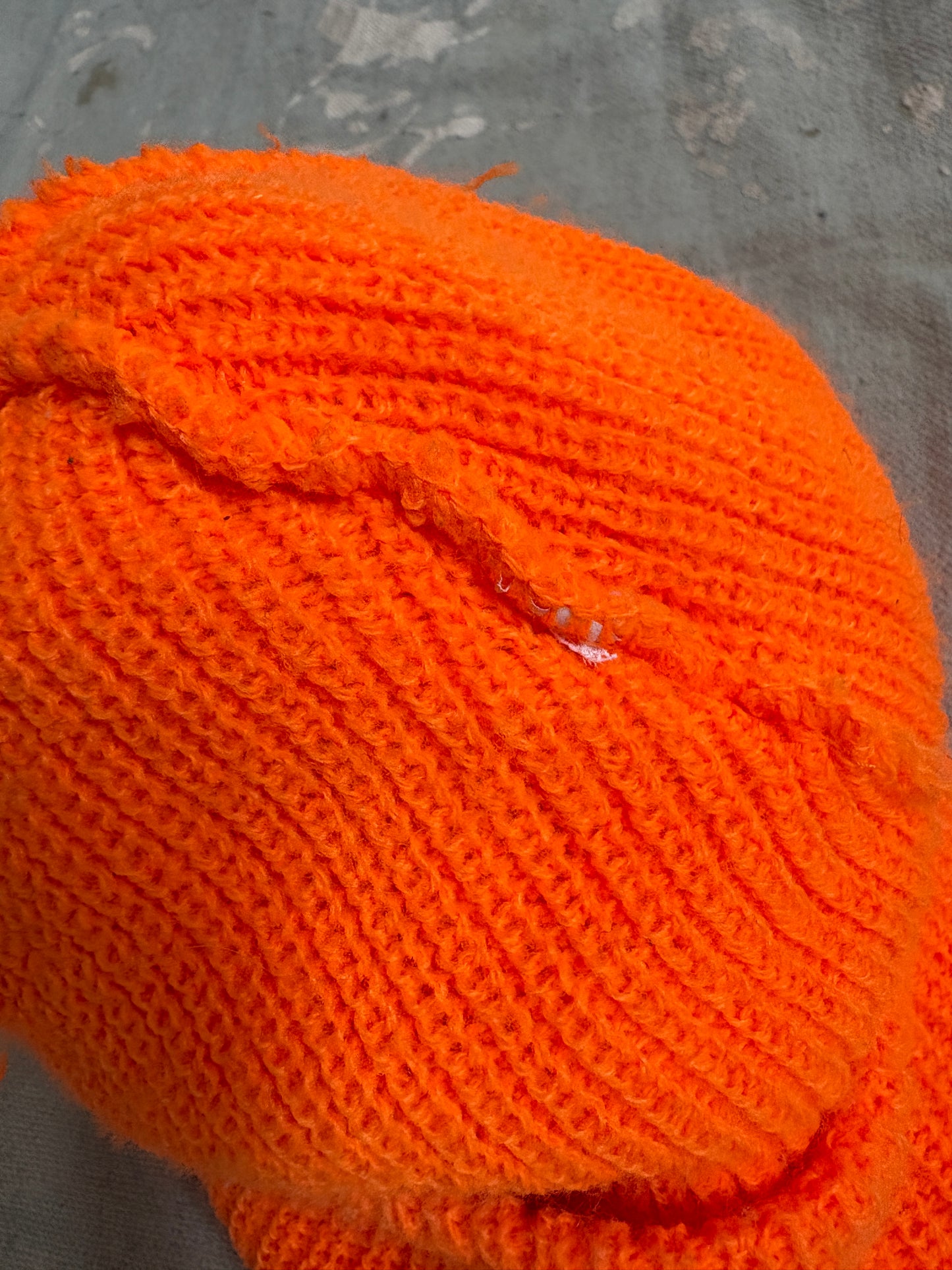 Vintage Safety Orange Watch Cap