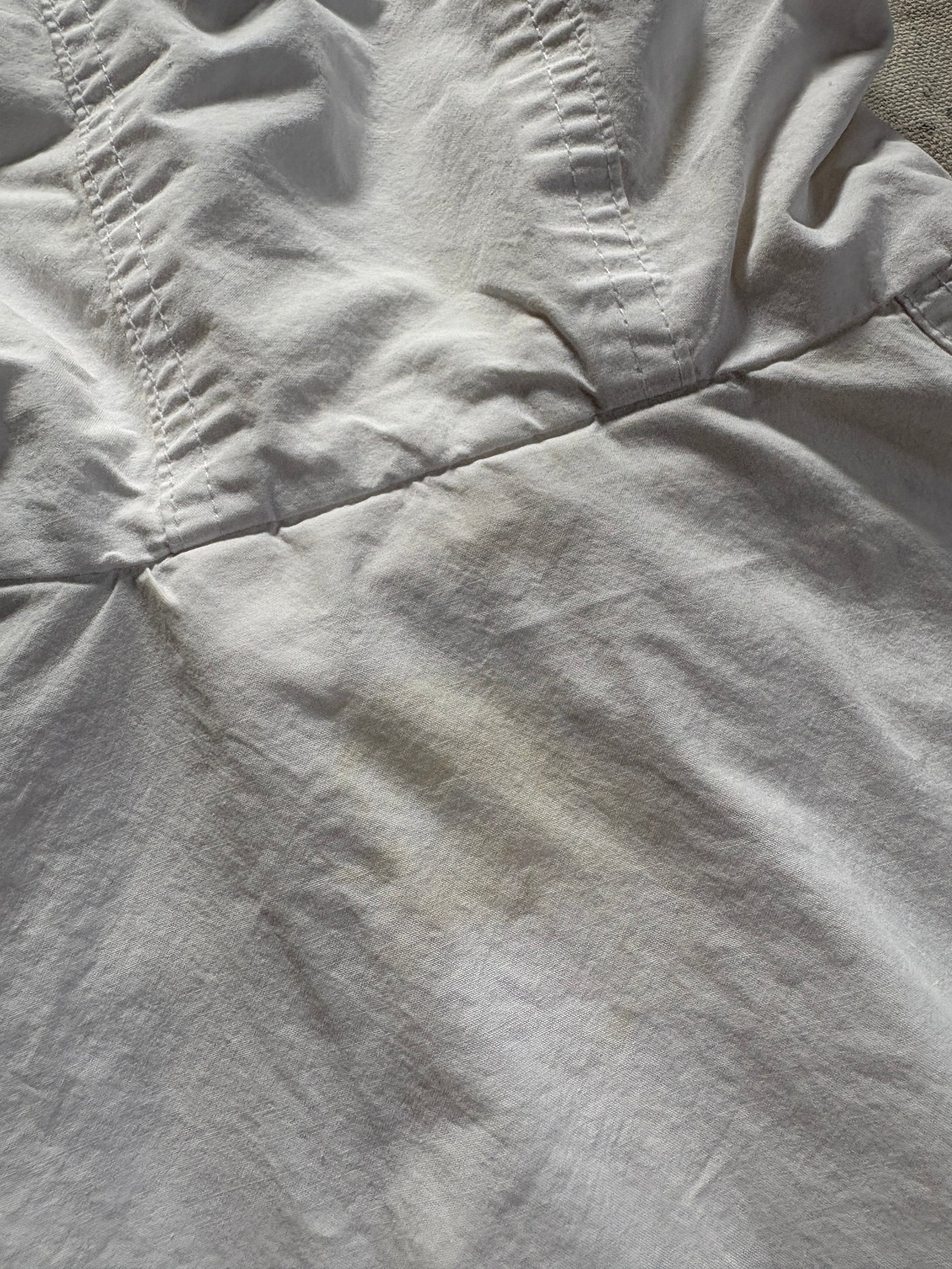 90s LL Bean White Cotton Wind Breaker Jacket