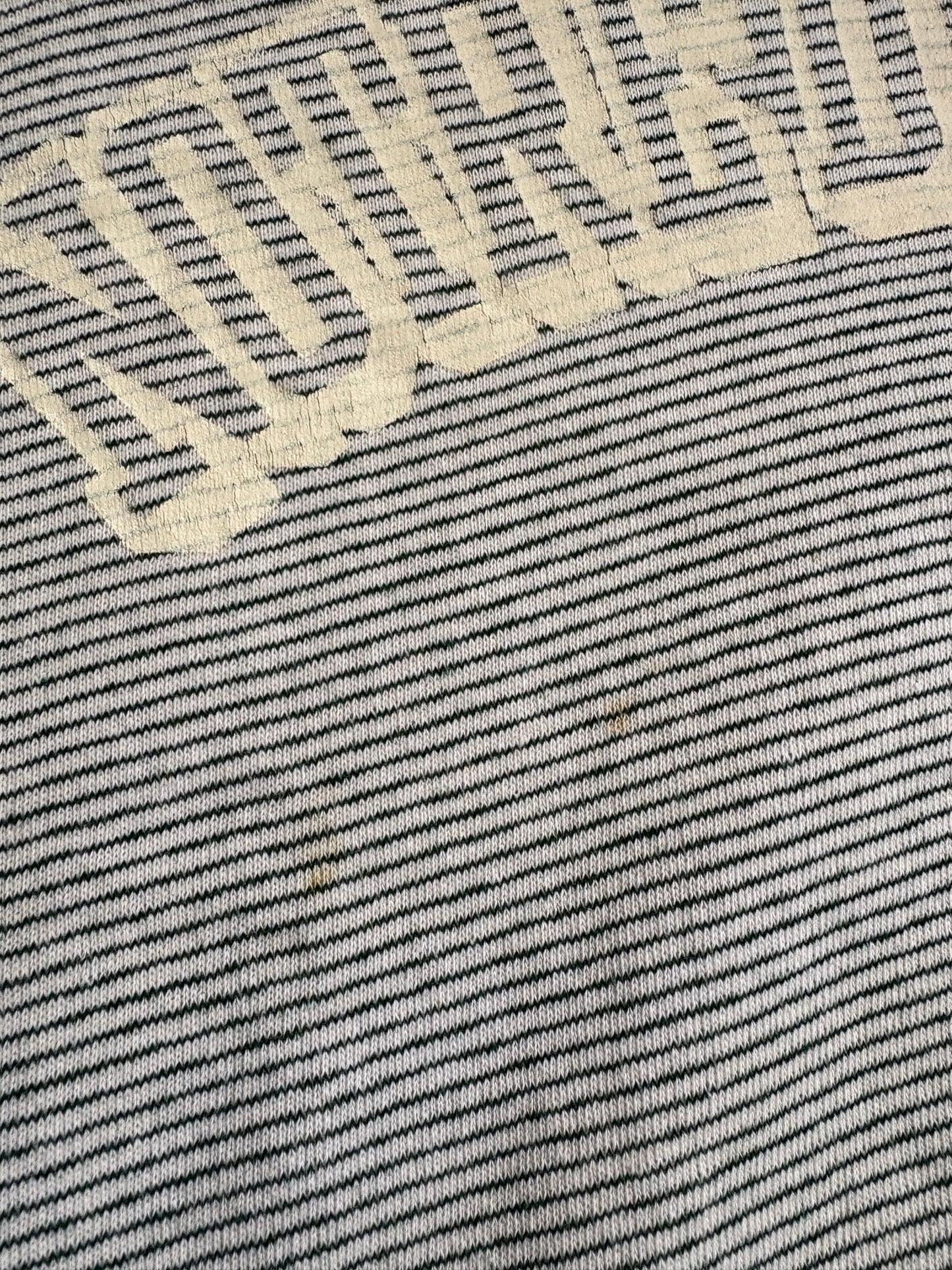 Vintage 60s Notre Dame Stripe Short Sleeve Sweatshirt