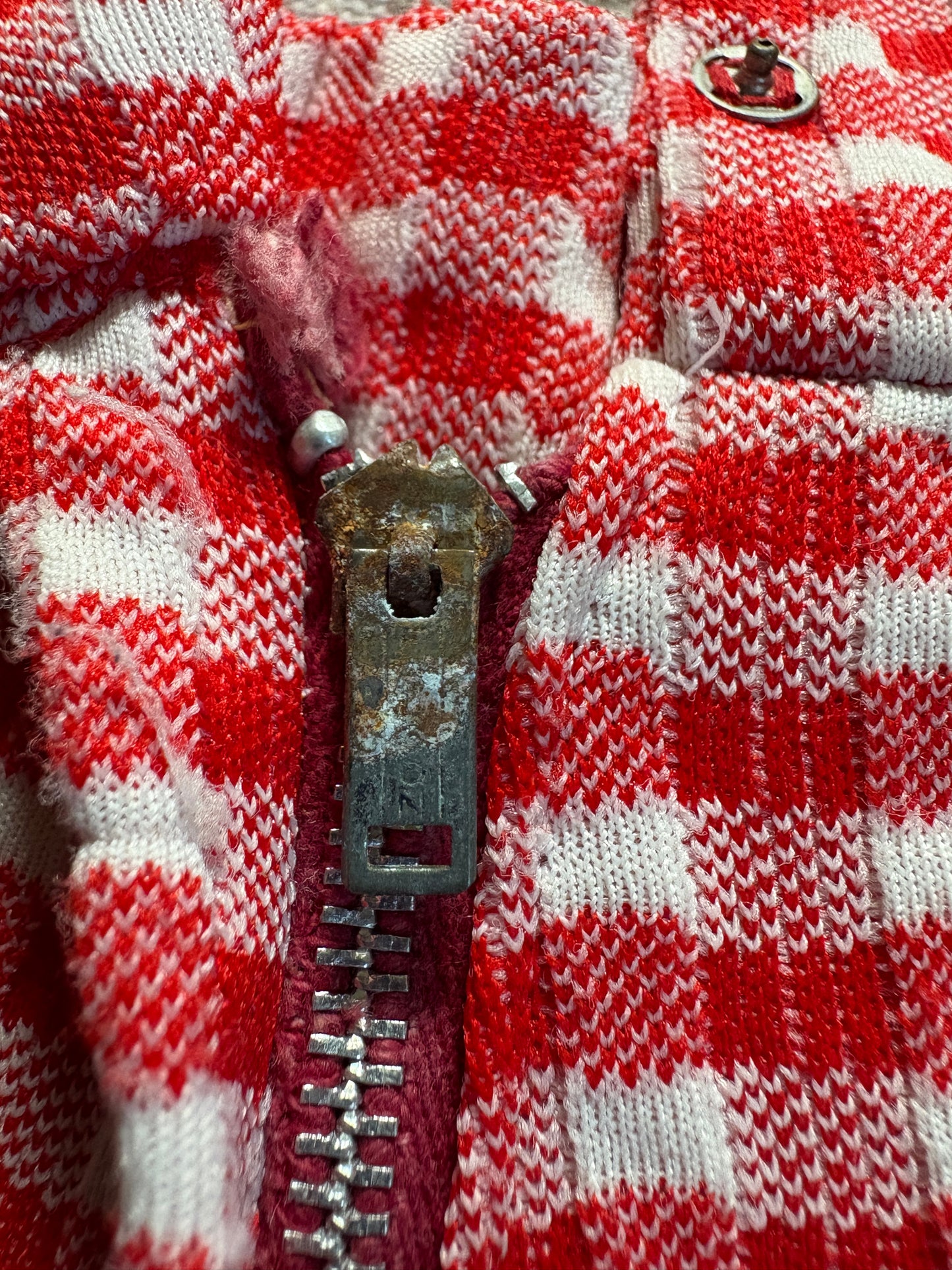 Vintage 70s Red Gingham Elephant Bell Bottom Pants