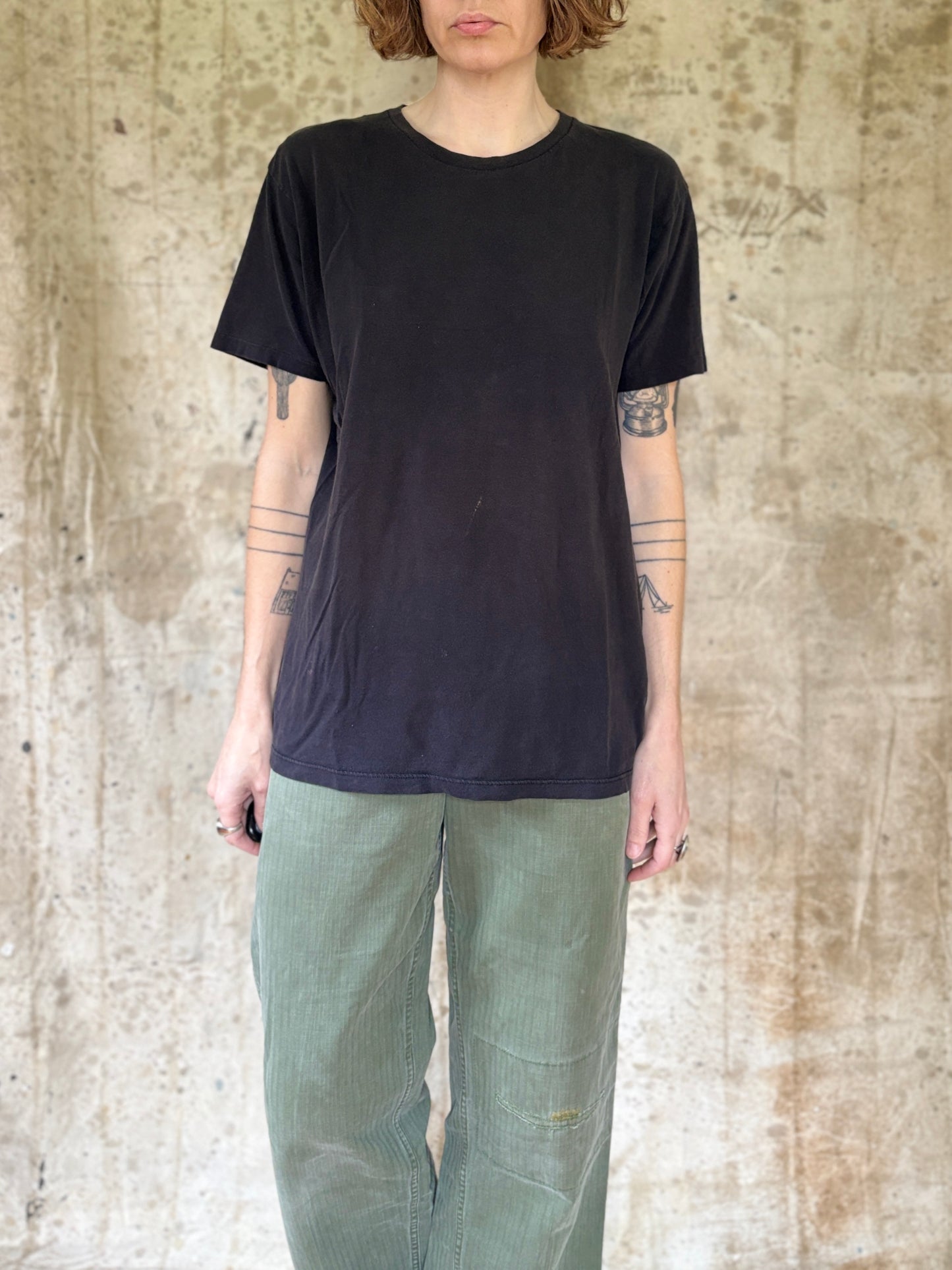 Vintage 90s Blank Black Tee
