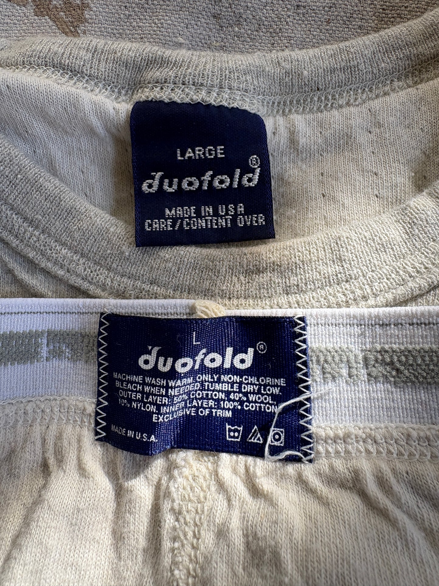 90s Duofold Heather Gray Long John’s Set