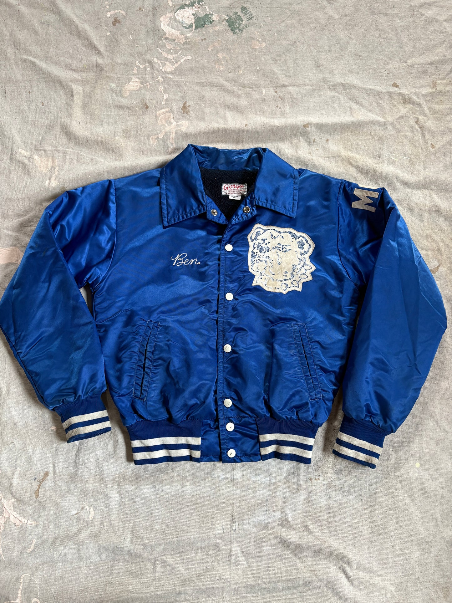 Vintage 80s Pasiac County Tech Wrestling Letterman Jacket