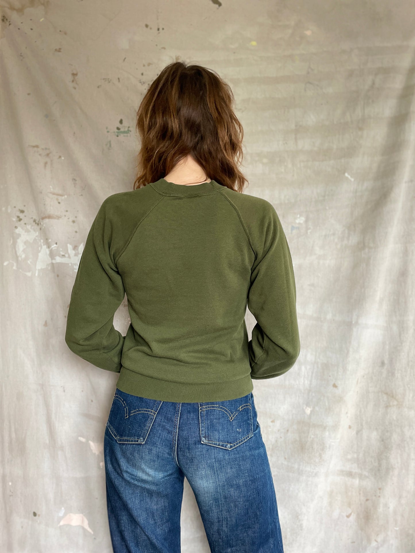 90s Army Green Sweatshirt