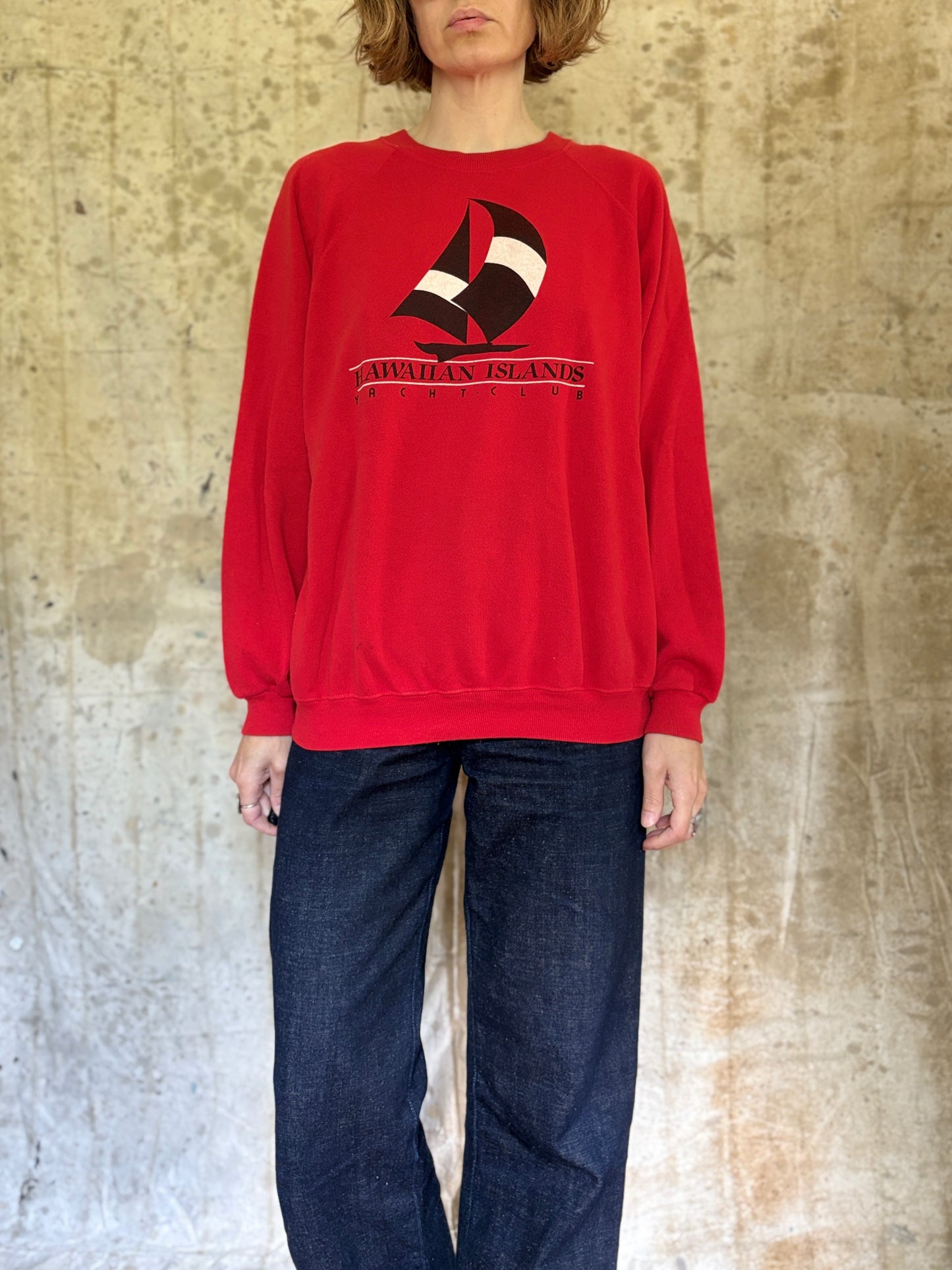 Vintage 80s Hawaiian Islands Yacht Club Sweatshirt