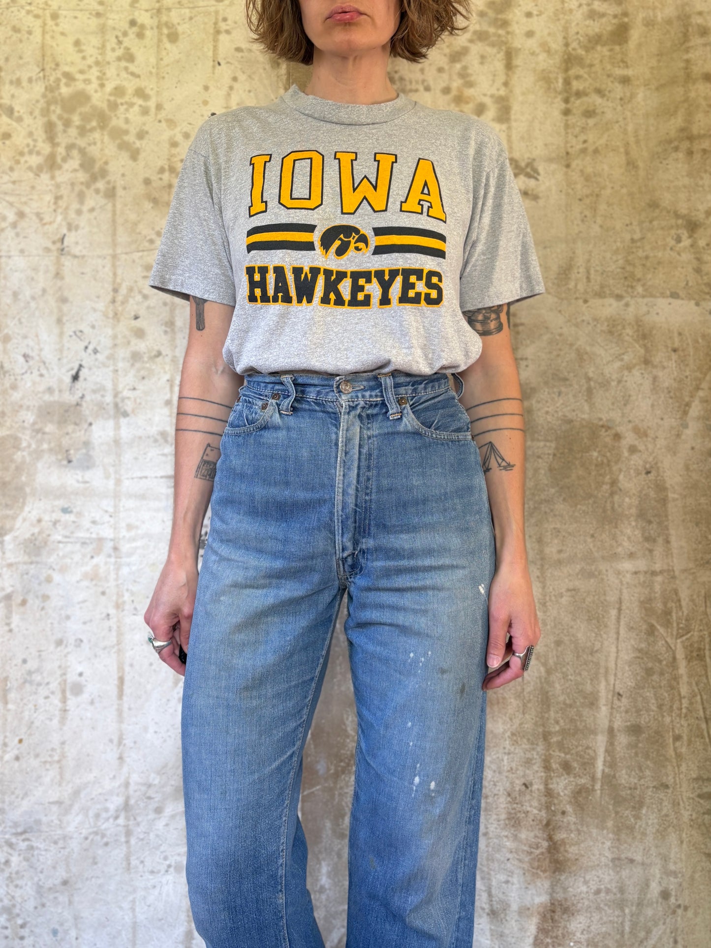 Vintage 80s University Of Iowa Hawkeyes Tee