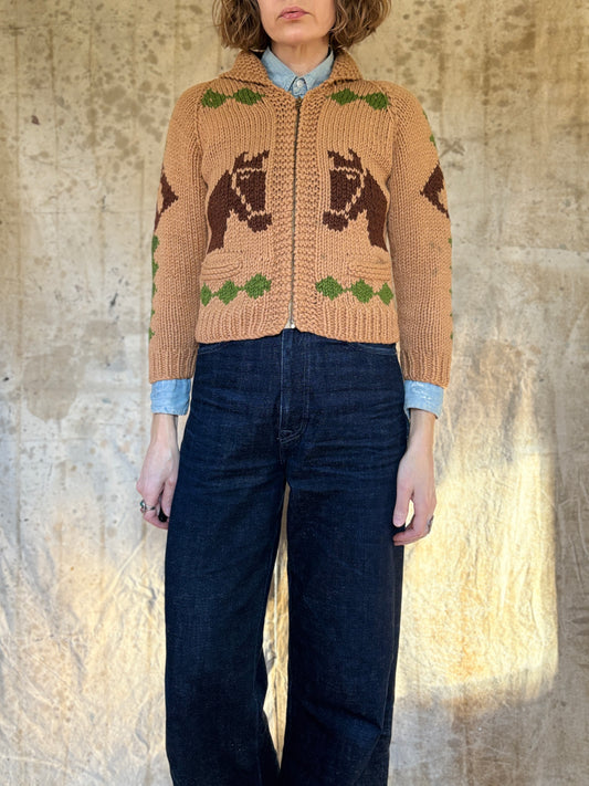 60s Mary Maxim Horse Sweater