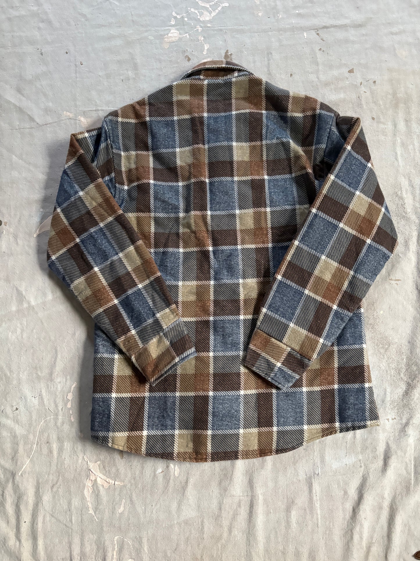 80s Sears Fieldmaster Quilt Lined Plaid Shirt
