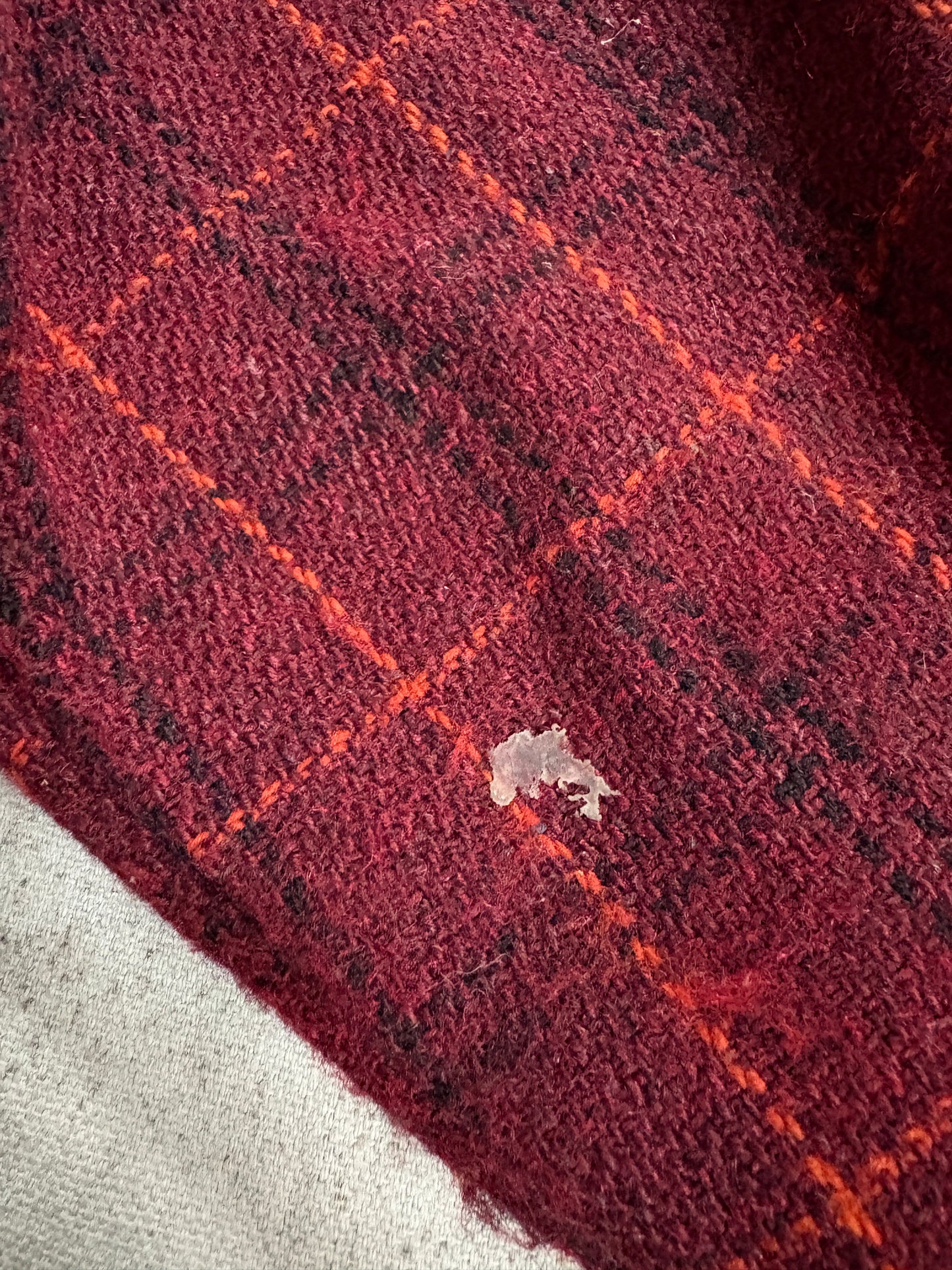 Vintage 60s Plaid Wool Shirt Jacket