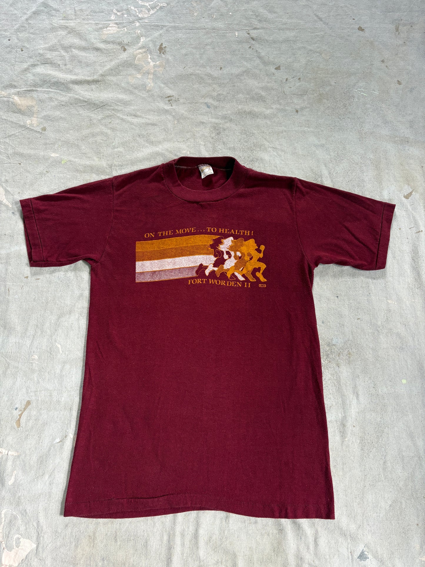 Vintage 80s On The Move To Health Fort Worden Run Tee