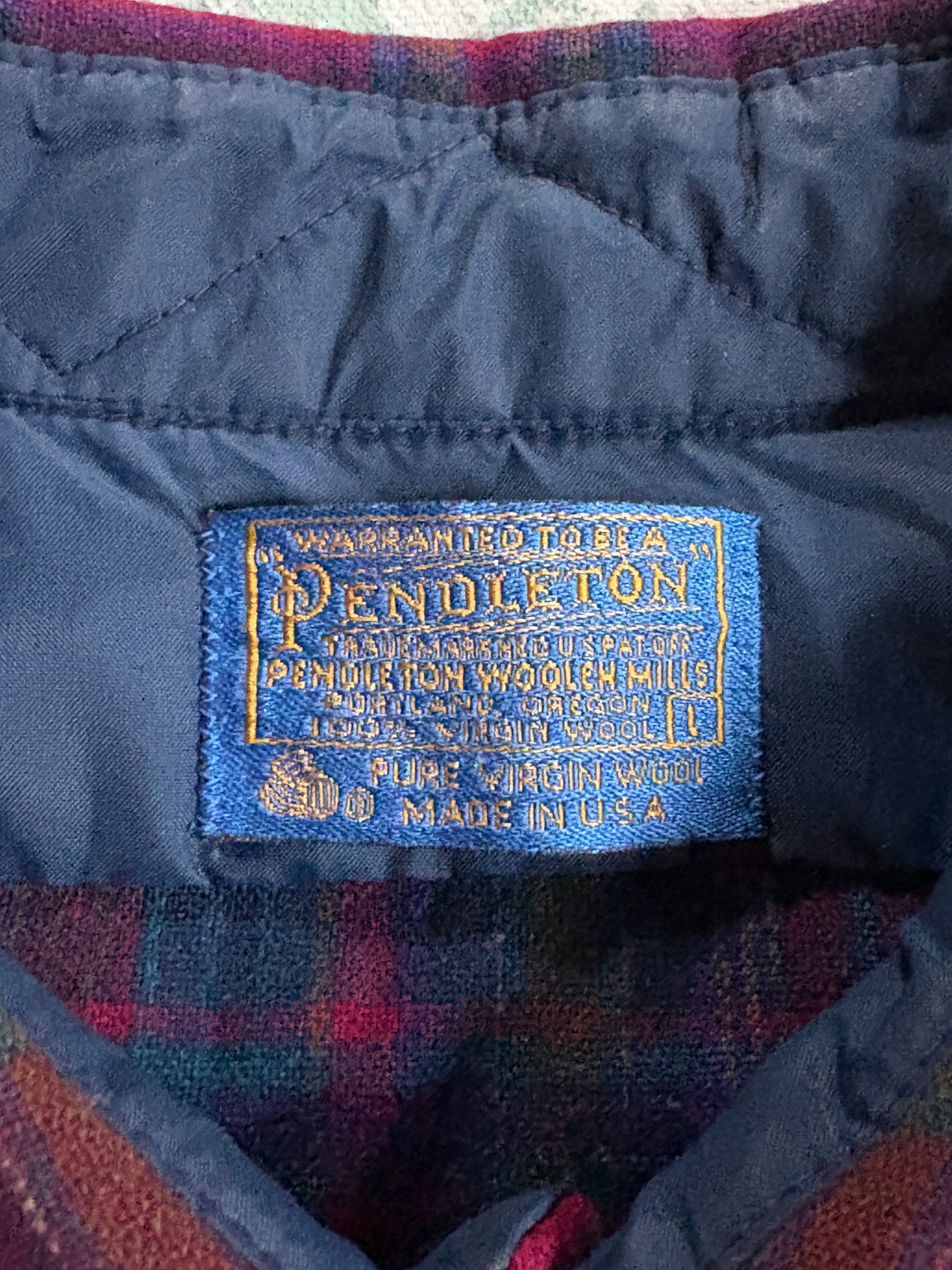 Vintage 80s Plaid Pendleton Shirt