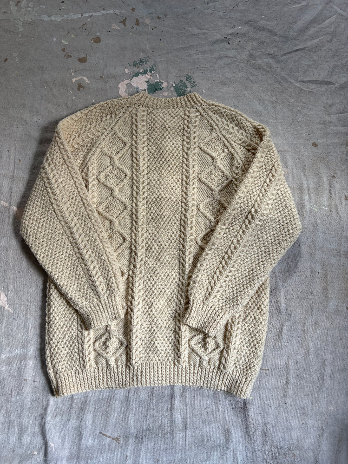 70s Fisherman Cardigan Sweater