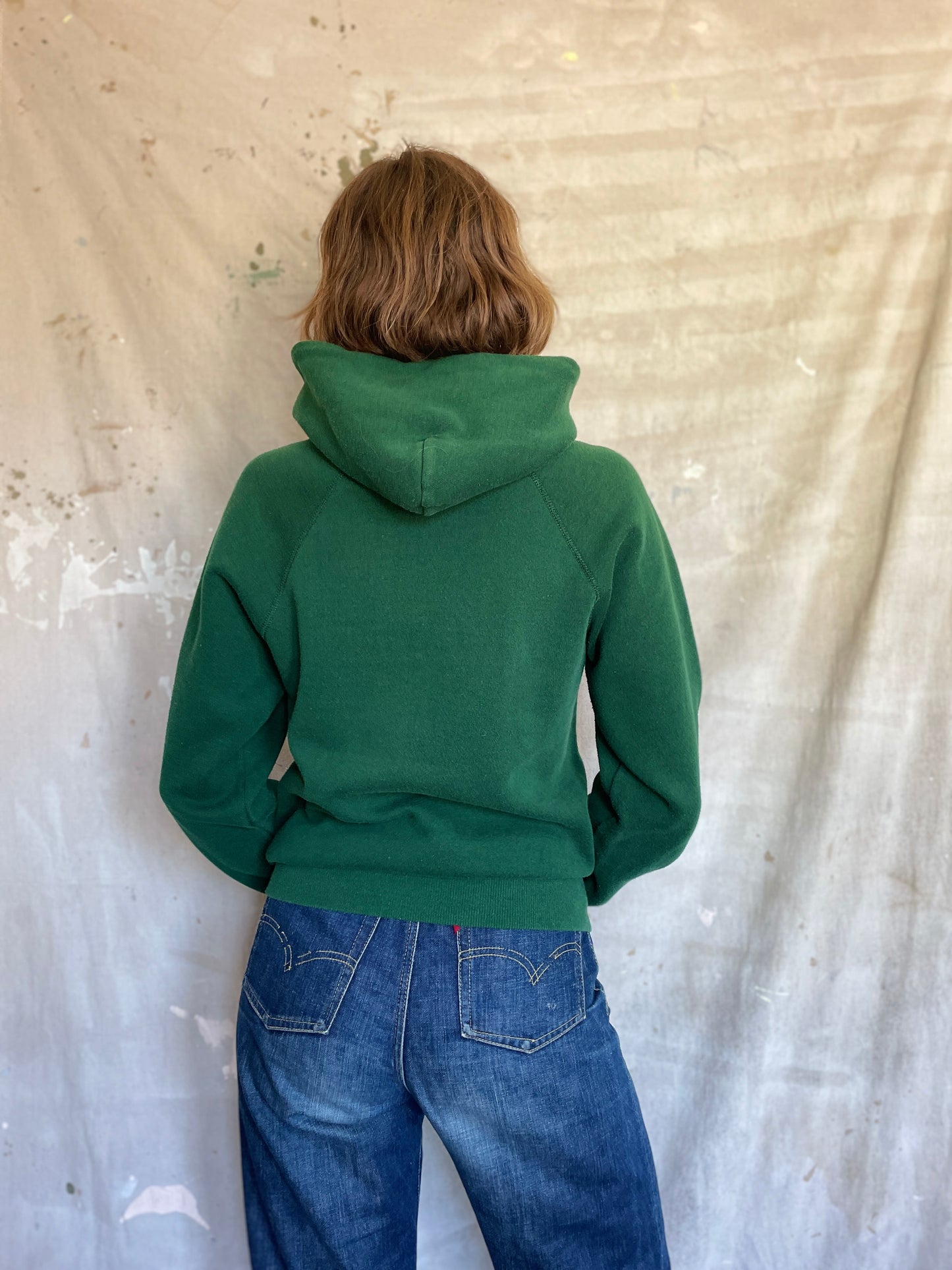 80s Blank Evergreen Hoodie Sweatshirt