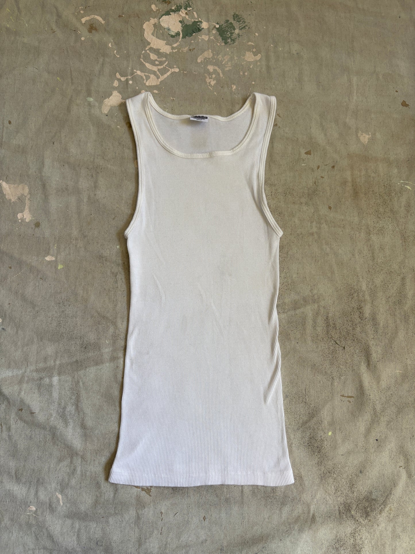 Vintage 90s Blank White Cotton Tank Top