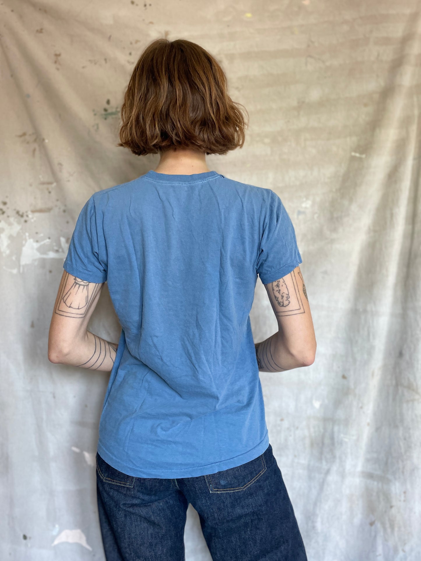 70s Blank Blue Pocket Tee