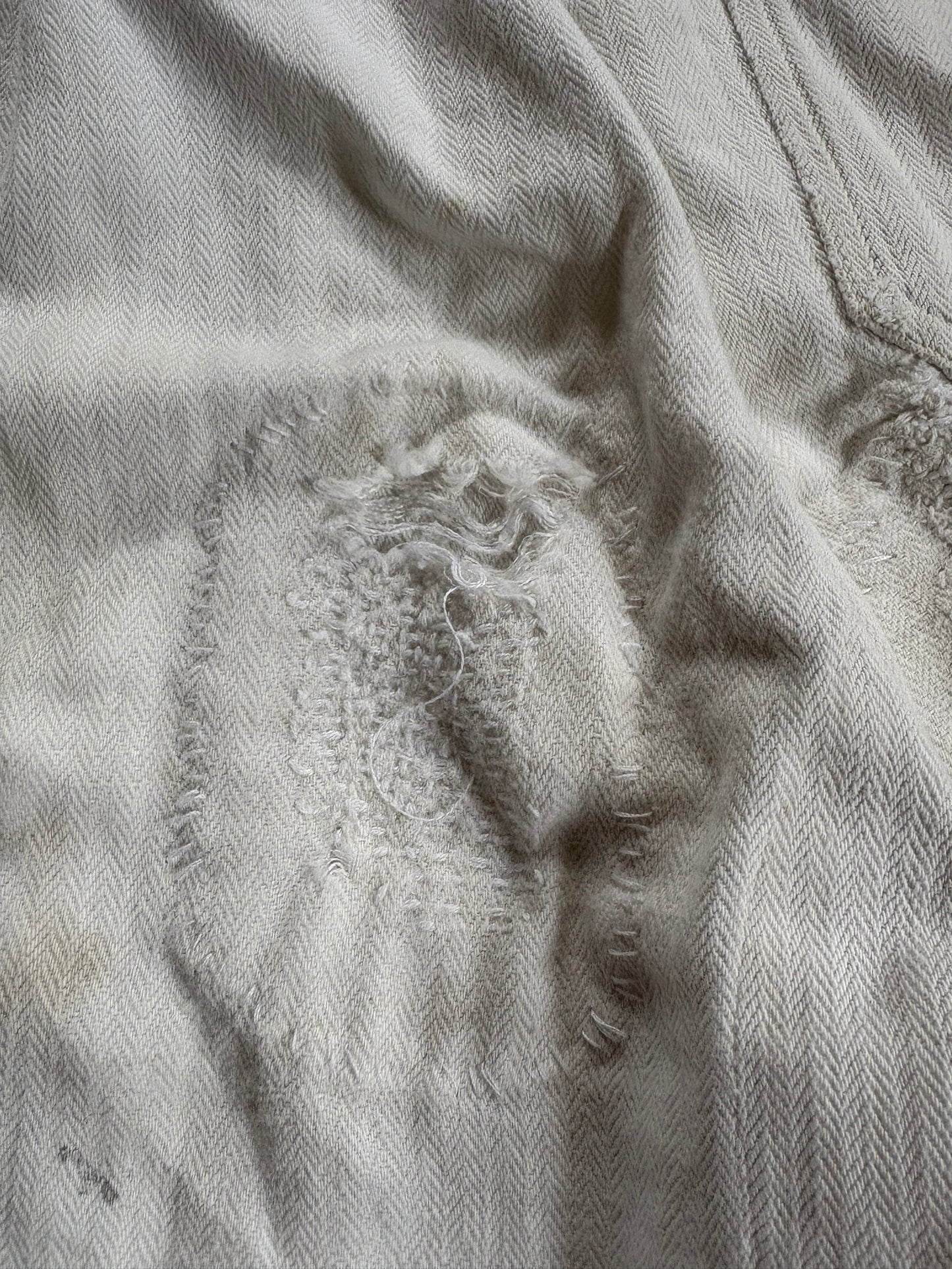 60s White HBT French Workwear Overalls