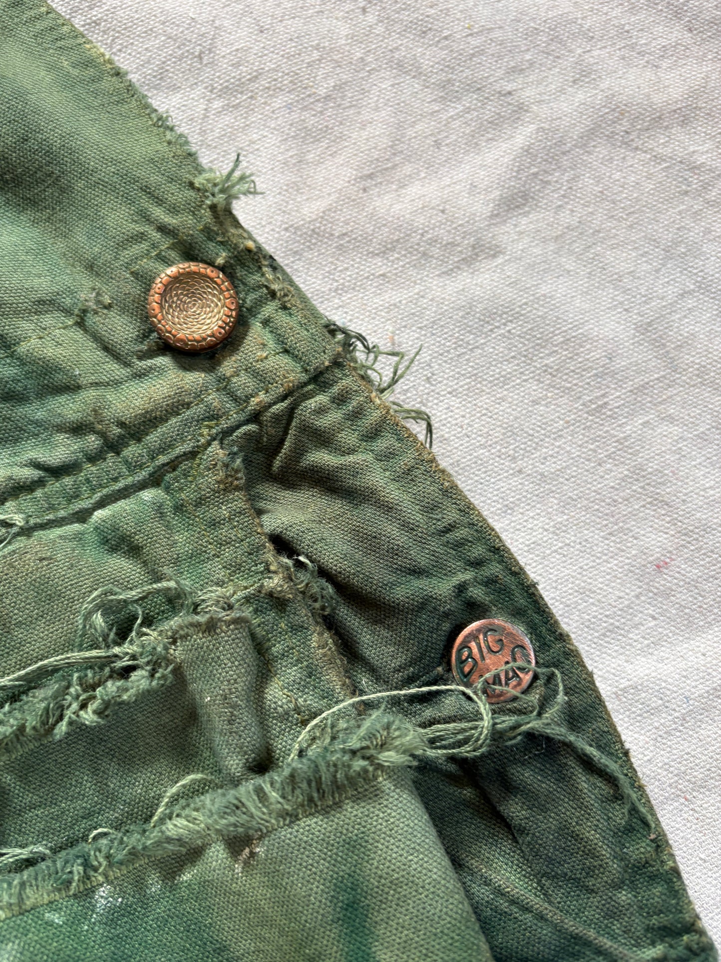Vintage 70s Green Apron Front Big Mac Overalls
