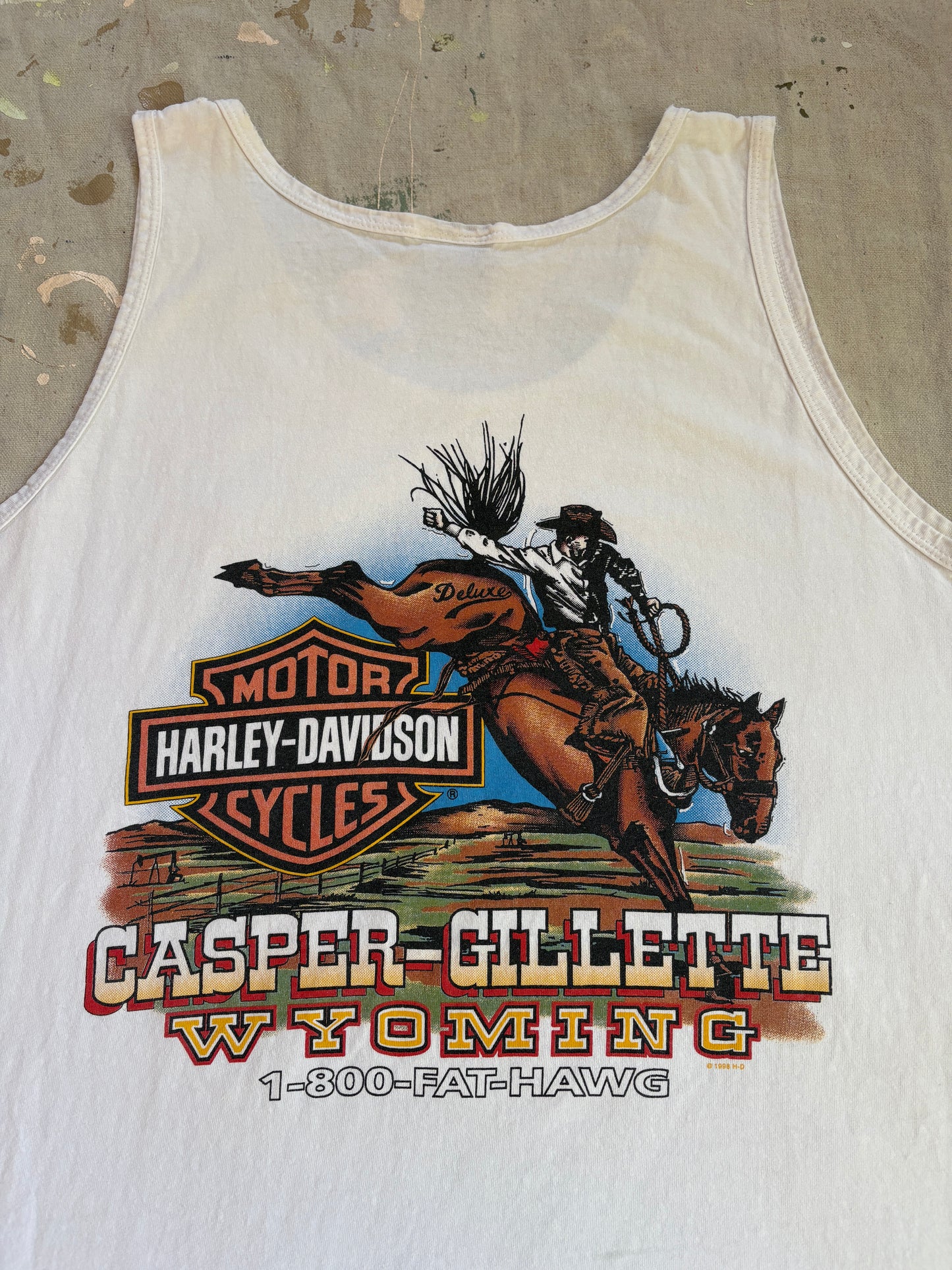 Vintage 90s/2000s Casper-Gillette Wyoming Harley Davidson Tank Top