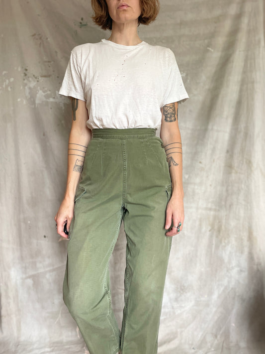 70s OG107 Cotton Poplin Utility Slacks