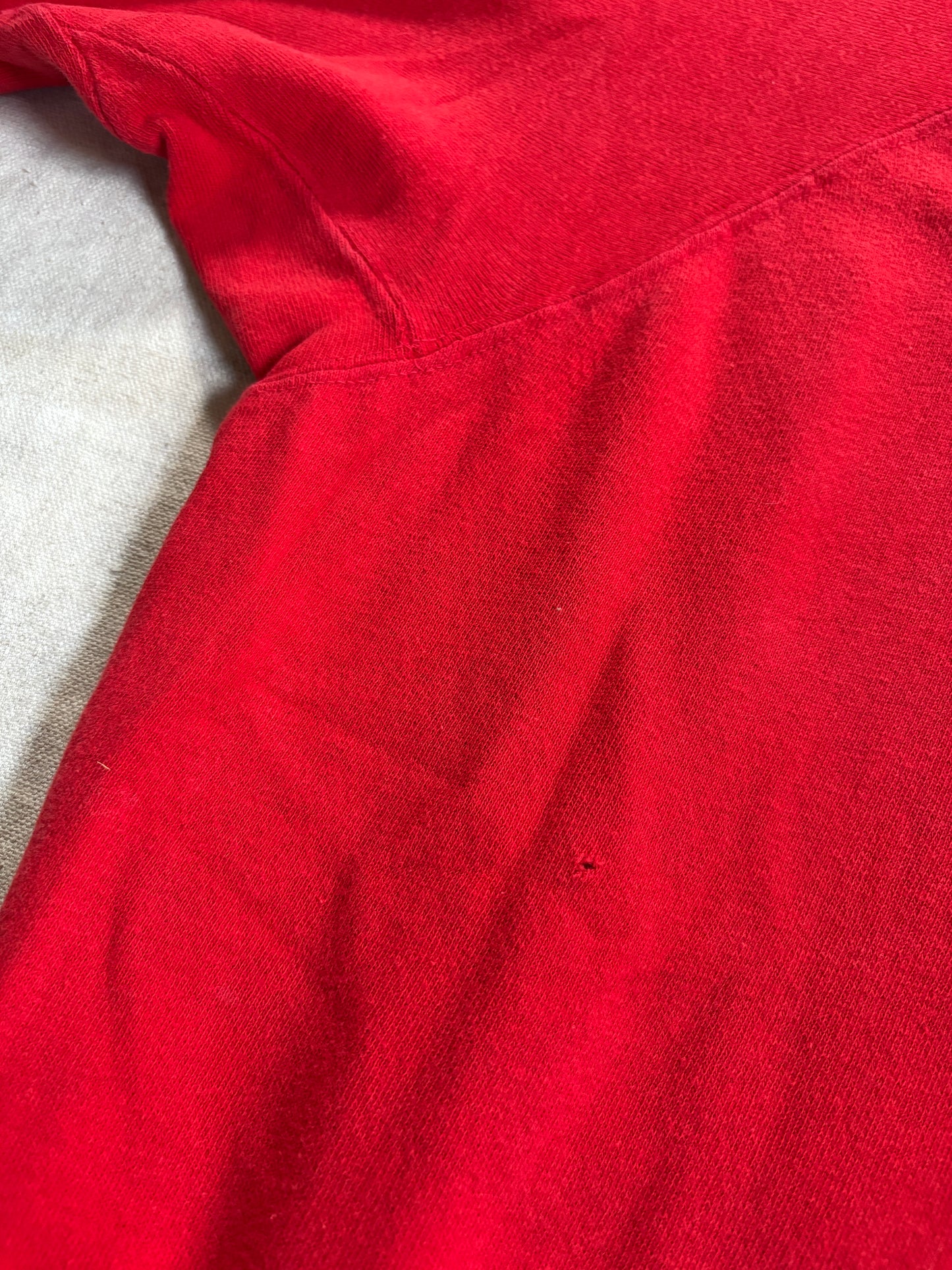 70s Champion Blue Bar Blank Red Sweatshirt